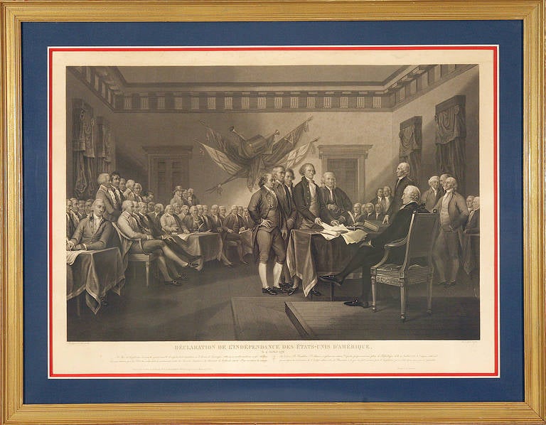 John Trumbull Figurative Print - The Signing of the Declaration of Independence, July 4.1776