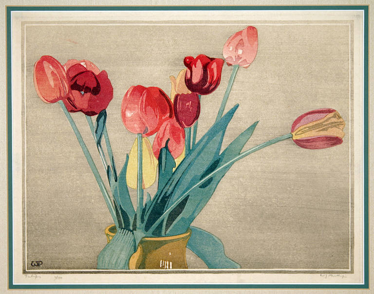 Walter J. Phillips Still-Life Print - Tulips