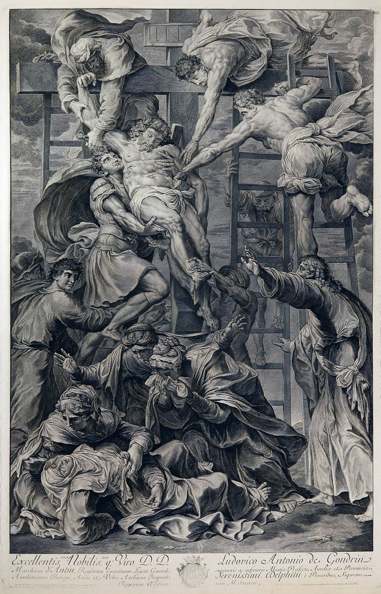 Nicolas Dorigny Figurative Print - The Deposition of Christ