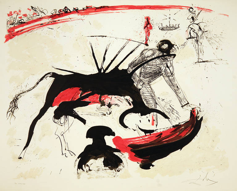 Salvador Dalí Figurative Print - Bullfight No. 3 
