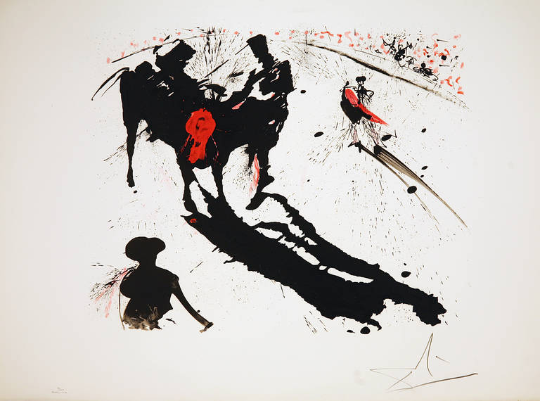 Salvador Dalí Figurative Print - Bull Fight No. 1