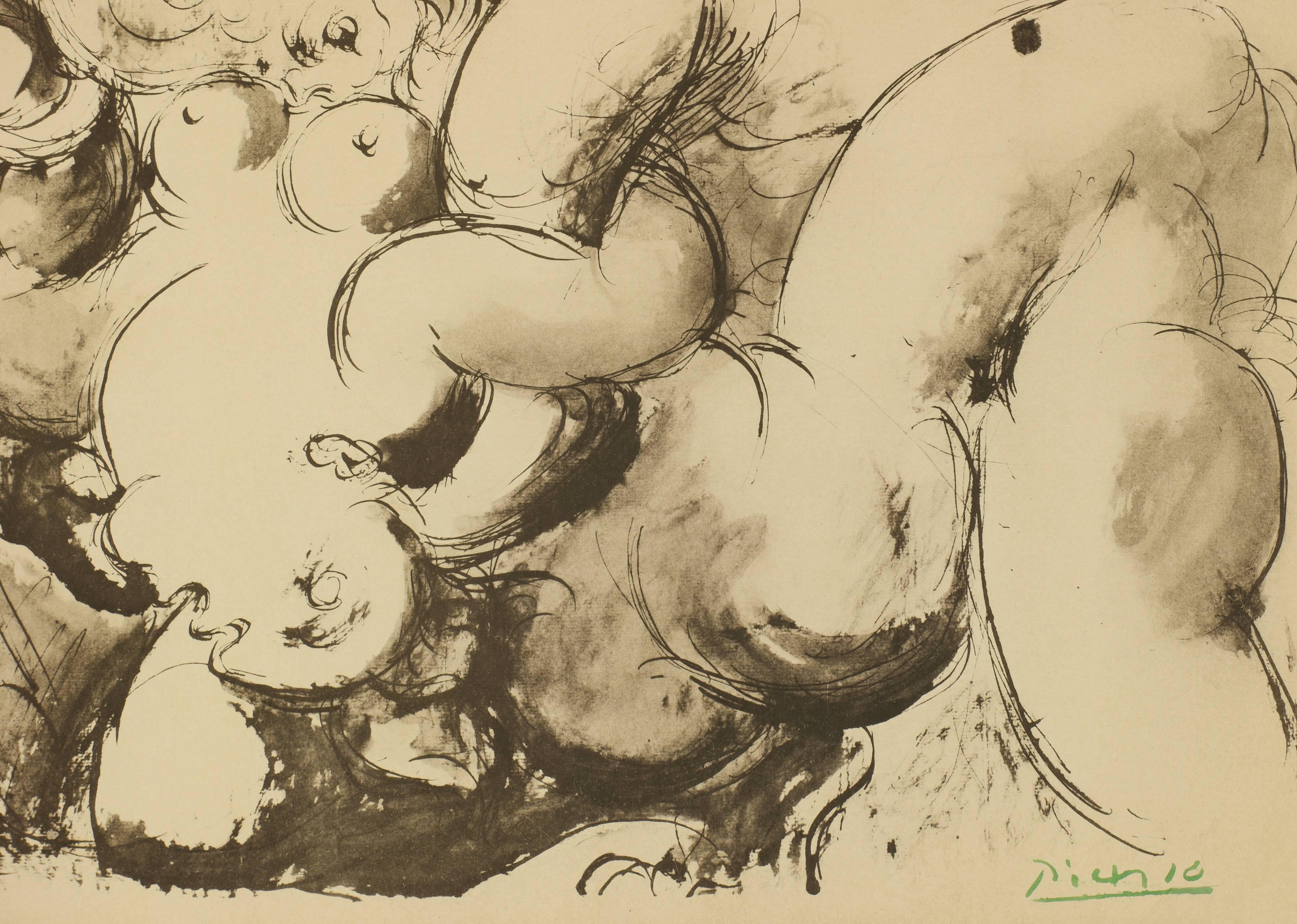 Minotaure and Nude - Modern Print by Pablo Picasso