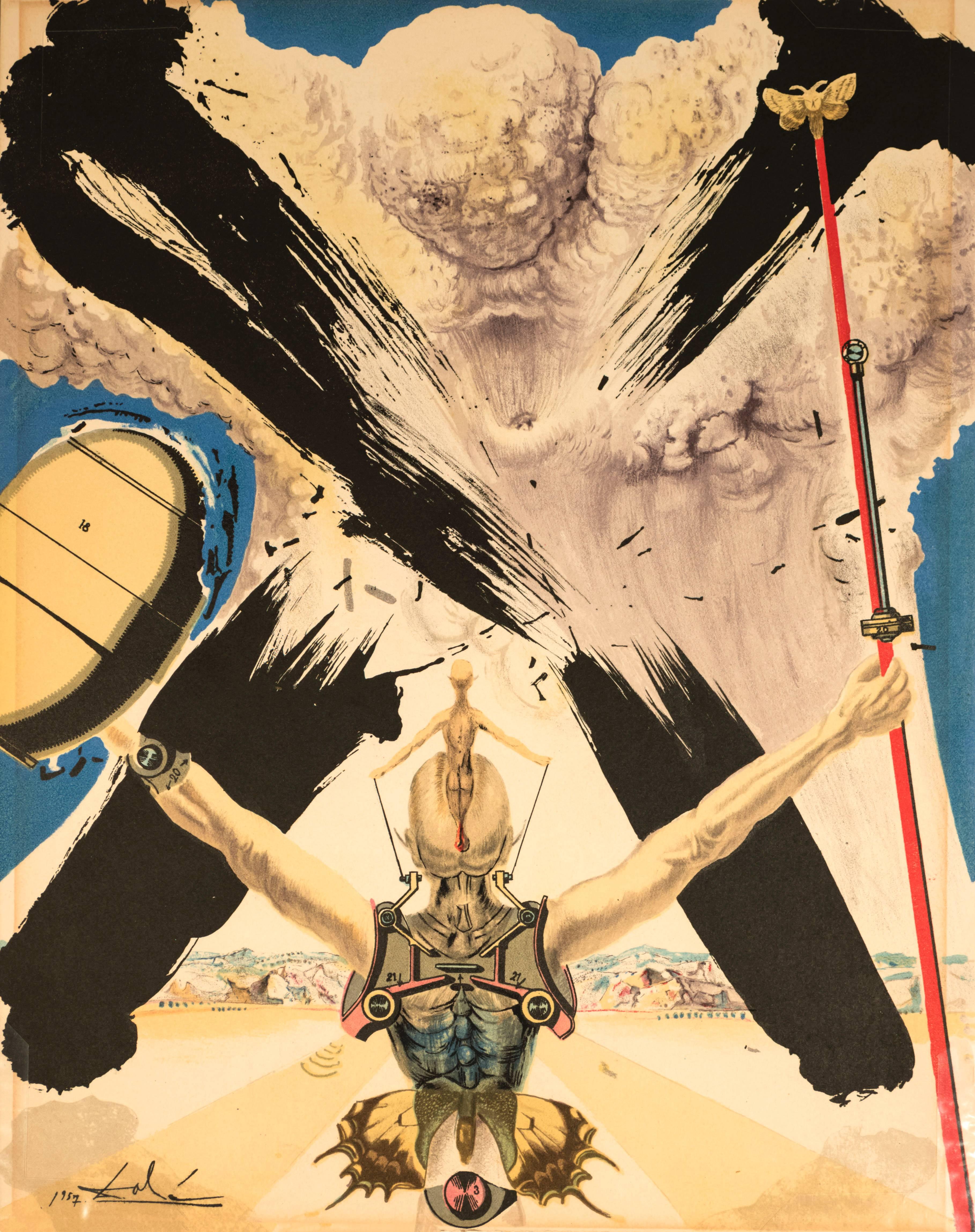 Don Quixote Encountering His Paranoiac Giants  - Print by Salvador Dalí