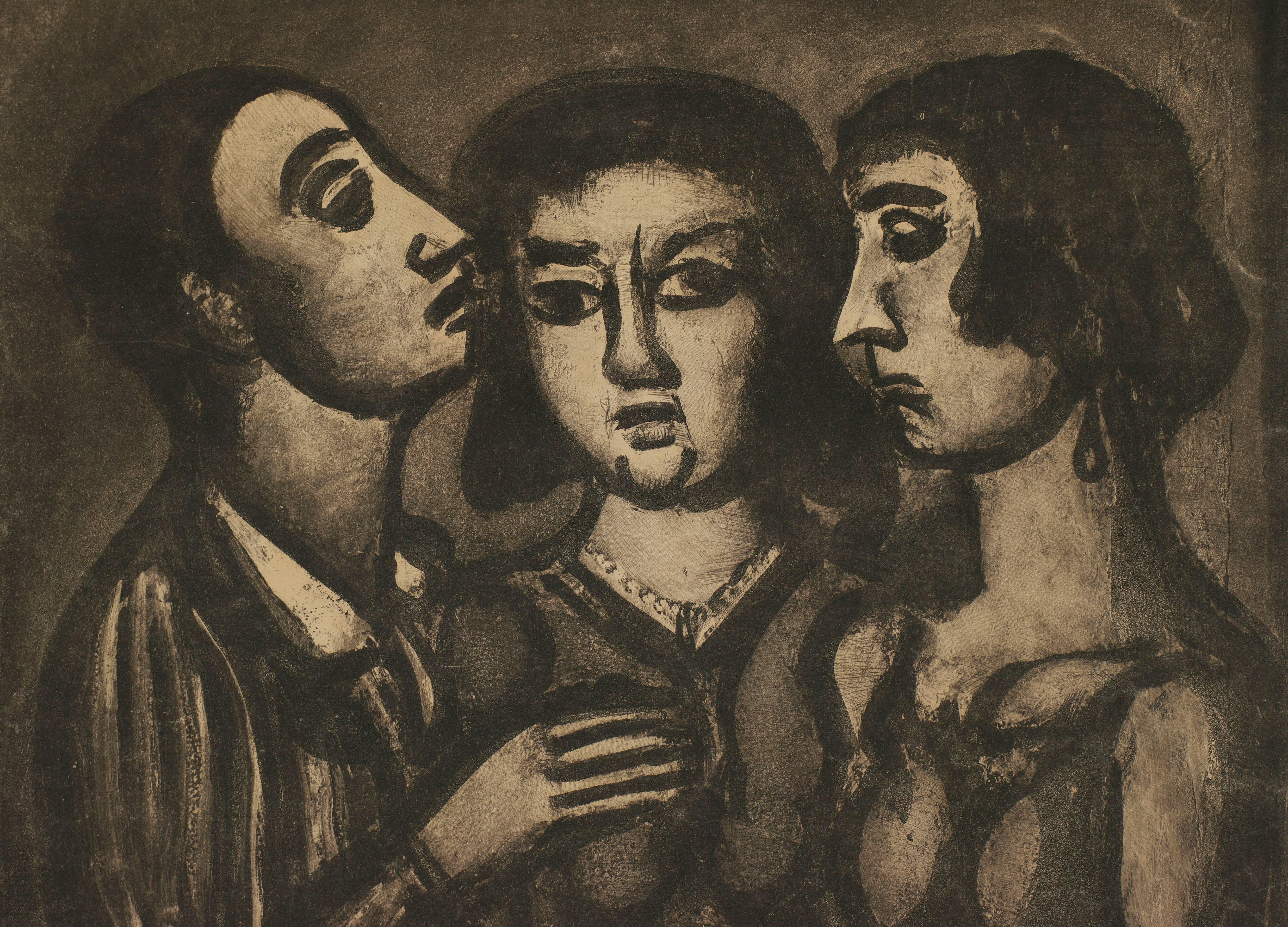 « Portraits », plaque 41 de la Miserère de Rouault - Print de Georges Rouault