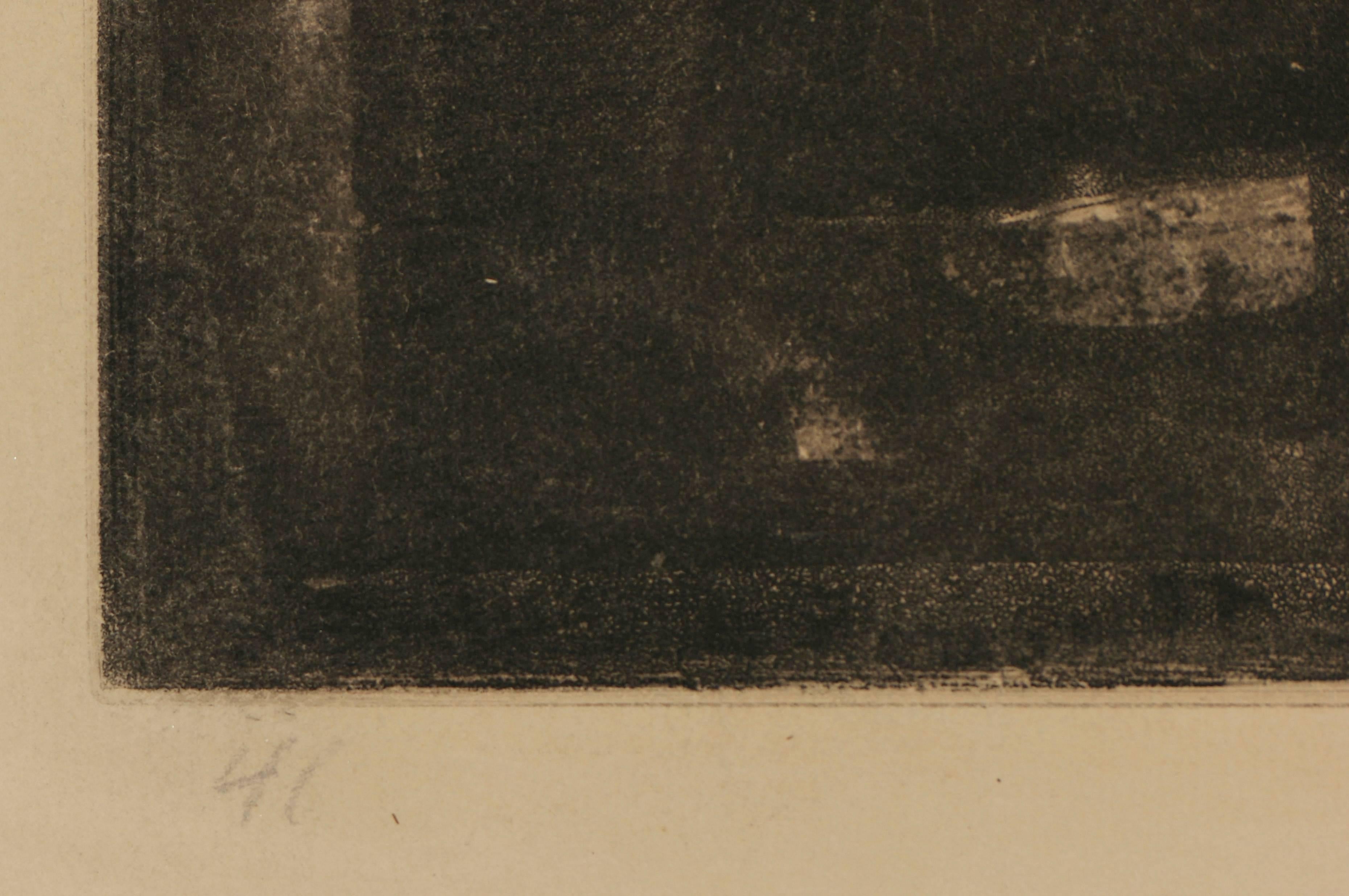 « Portraits », plaque 41 de la Miserère de Rouault - Noir Figurative Print par Georges Rouault