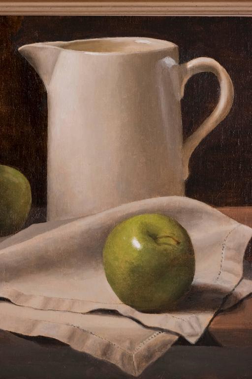 Rachel Newman Still Life with Pitcher and Apples For Sale at 1stDibs