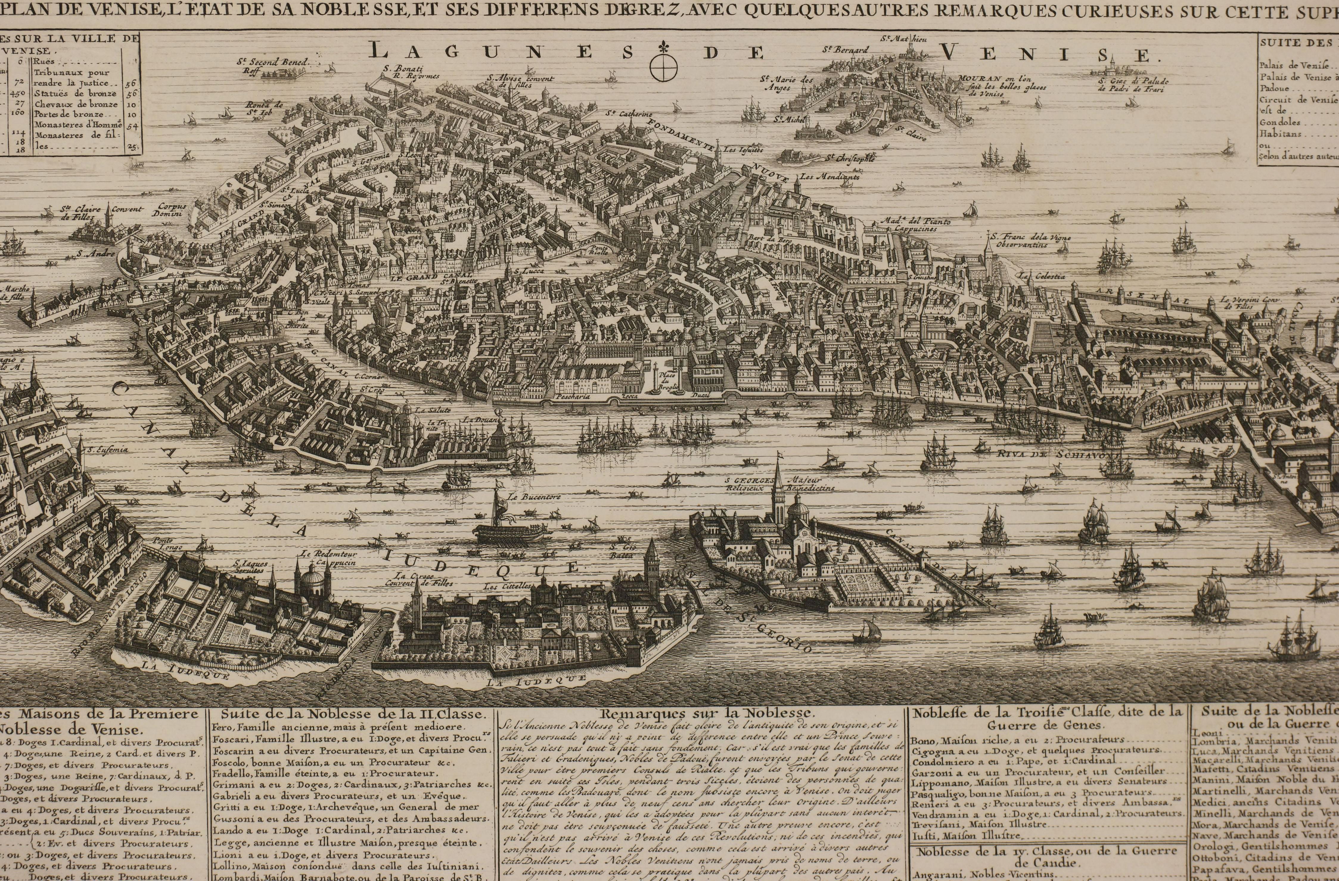 Map of Venice - Print by Henri-Abraham Chatelain