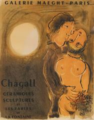 Affiche de la Galerie Maeght ( Couple en Ocre), 1952, Lithographie