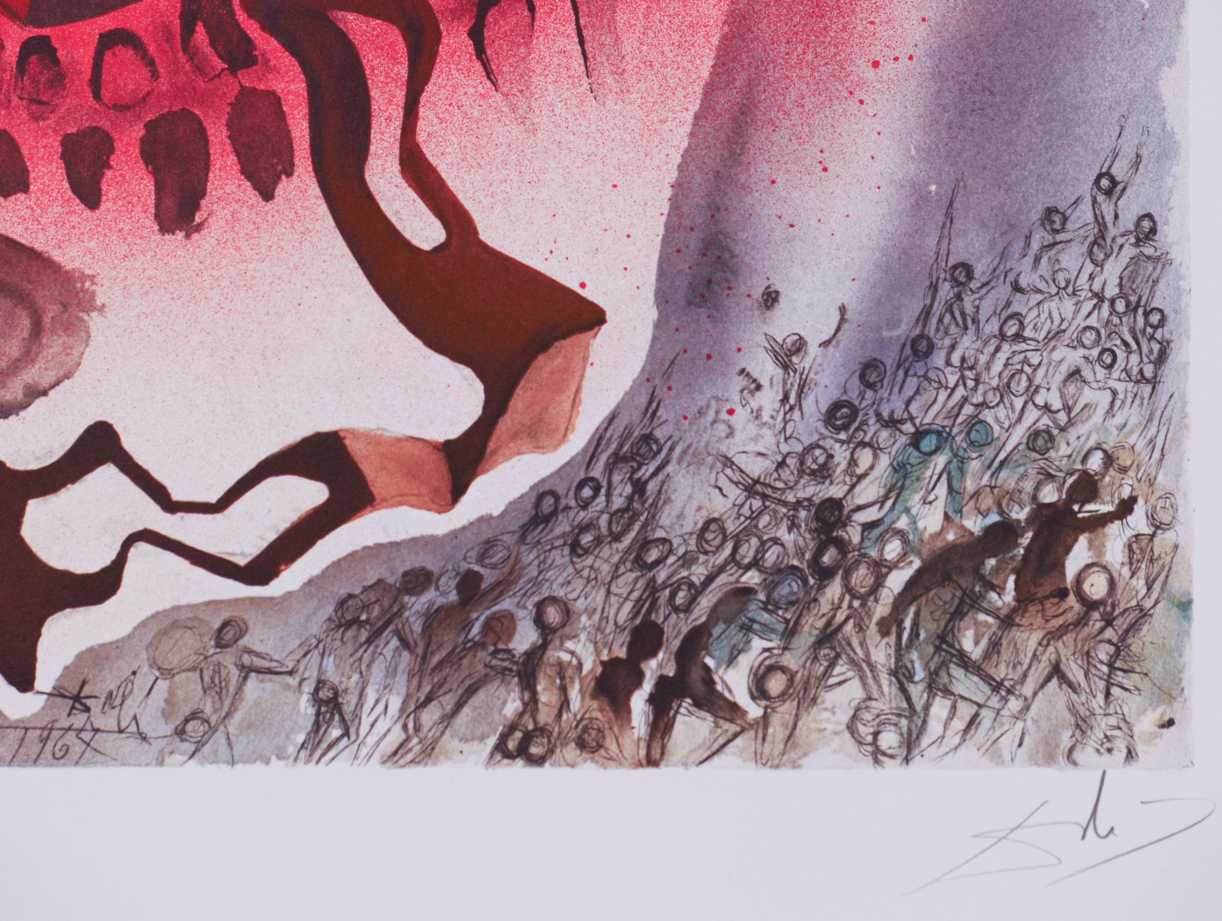 Auch wenn ich durch das Tal des Todesschattens gehe (Surrealismus), Print, von Salvador Dalí