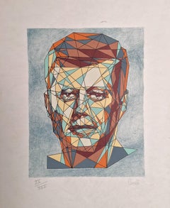 John F. Kennedy Cubist Portrait