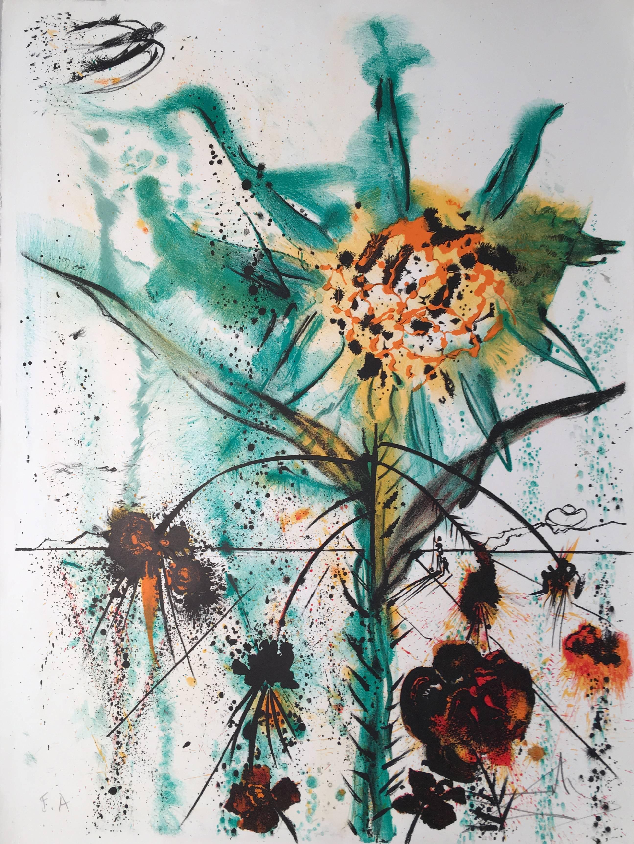 Sunflower Goddess - Print by Salvador Dalí