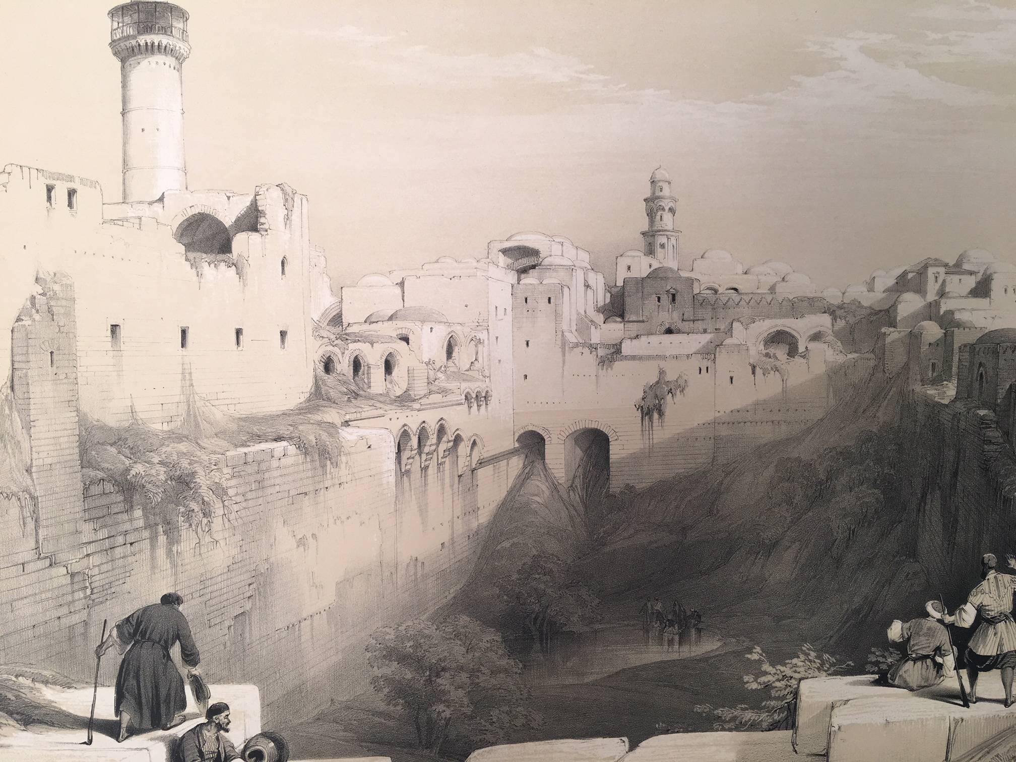 The Pool of Bethesda - Realist Print by David Roberts