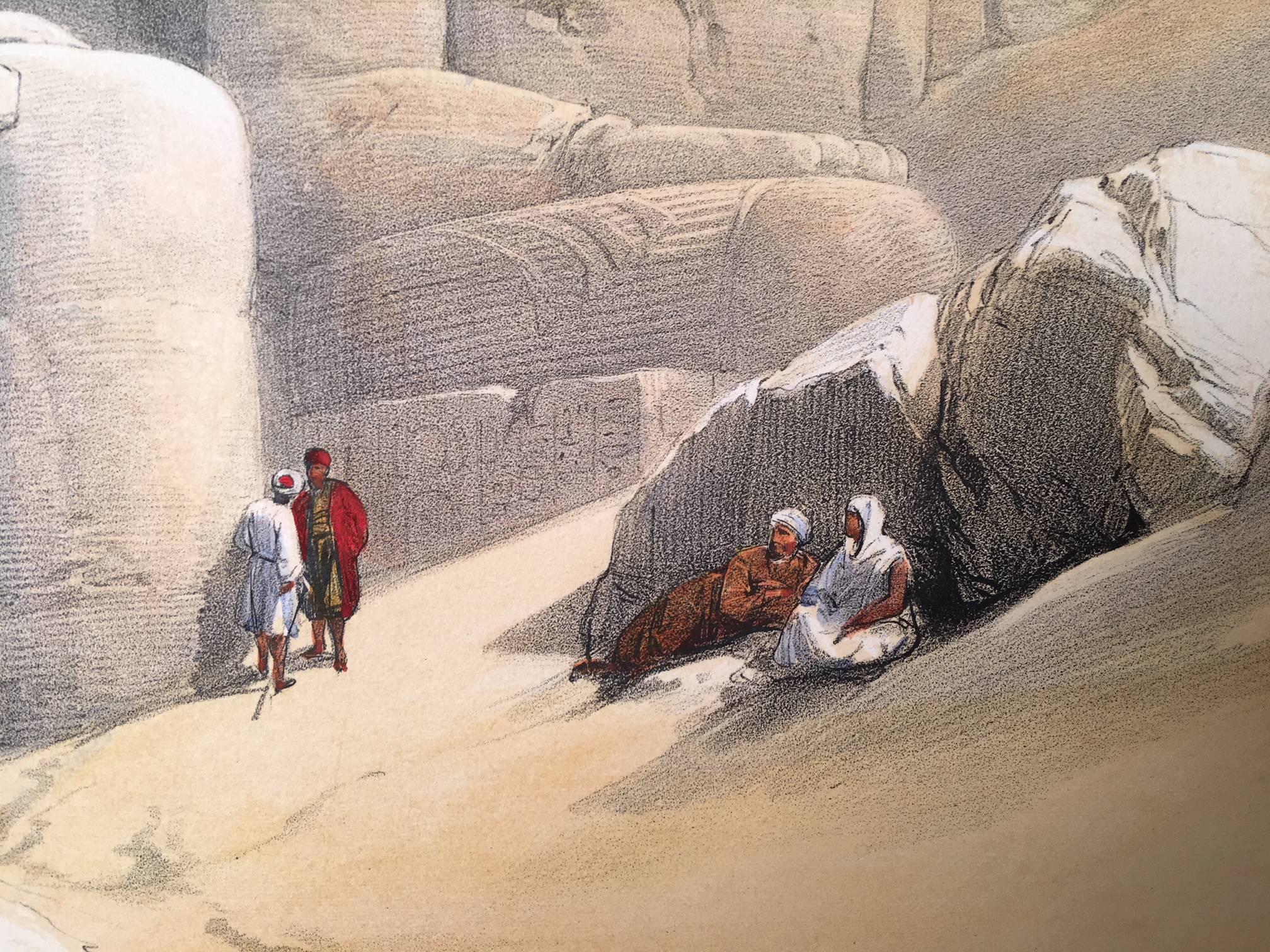 The Great Temple of Aboosemble, Nubia - Realist Print by David Roberts