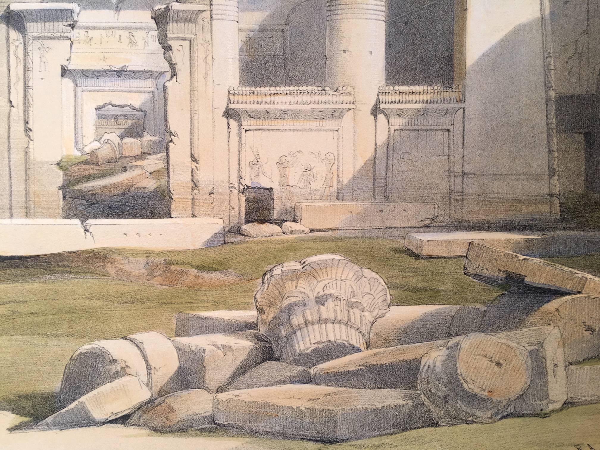 Portico of the Temple of Kalabsha - Realist Print by David Roberts