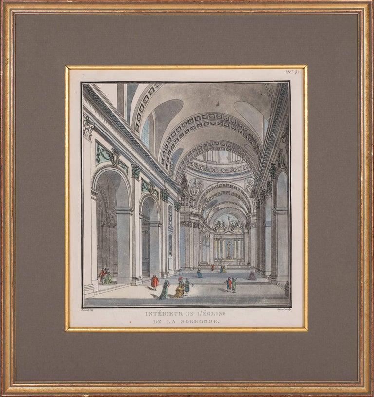 Durand Interior Print - Interior of the Church of the Sorbonne, Paris