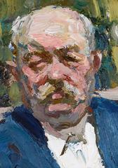 Portrait of Russian Man in Garden