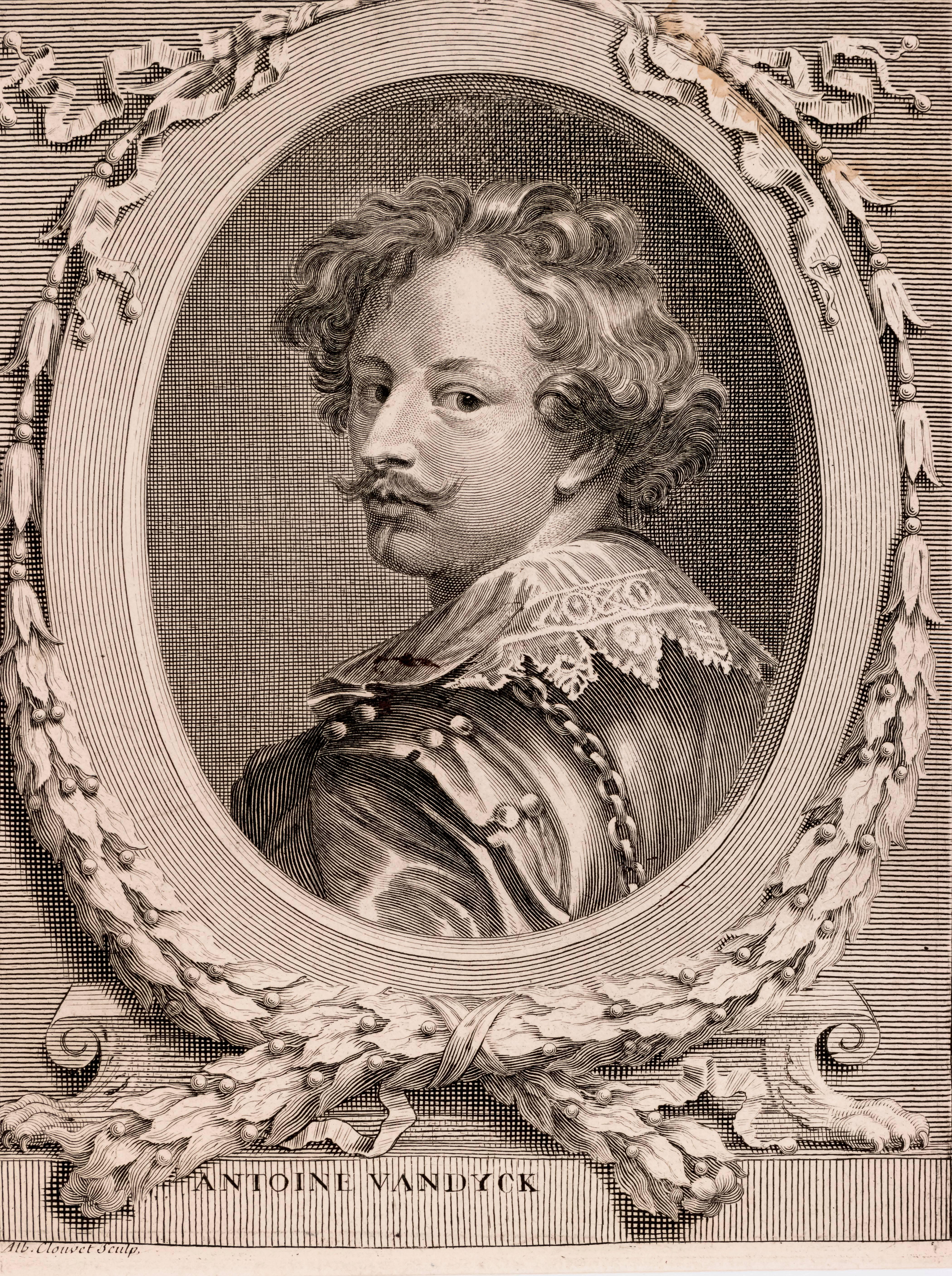 Portrait of Anthony VanDyck - Print by Albert Clouvet