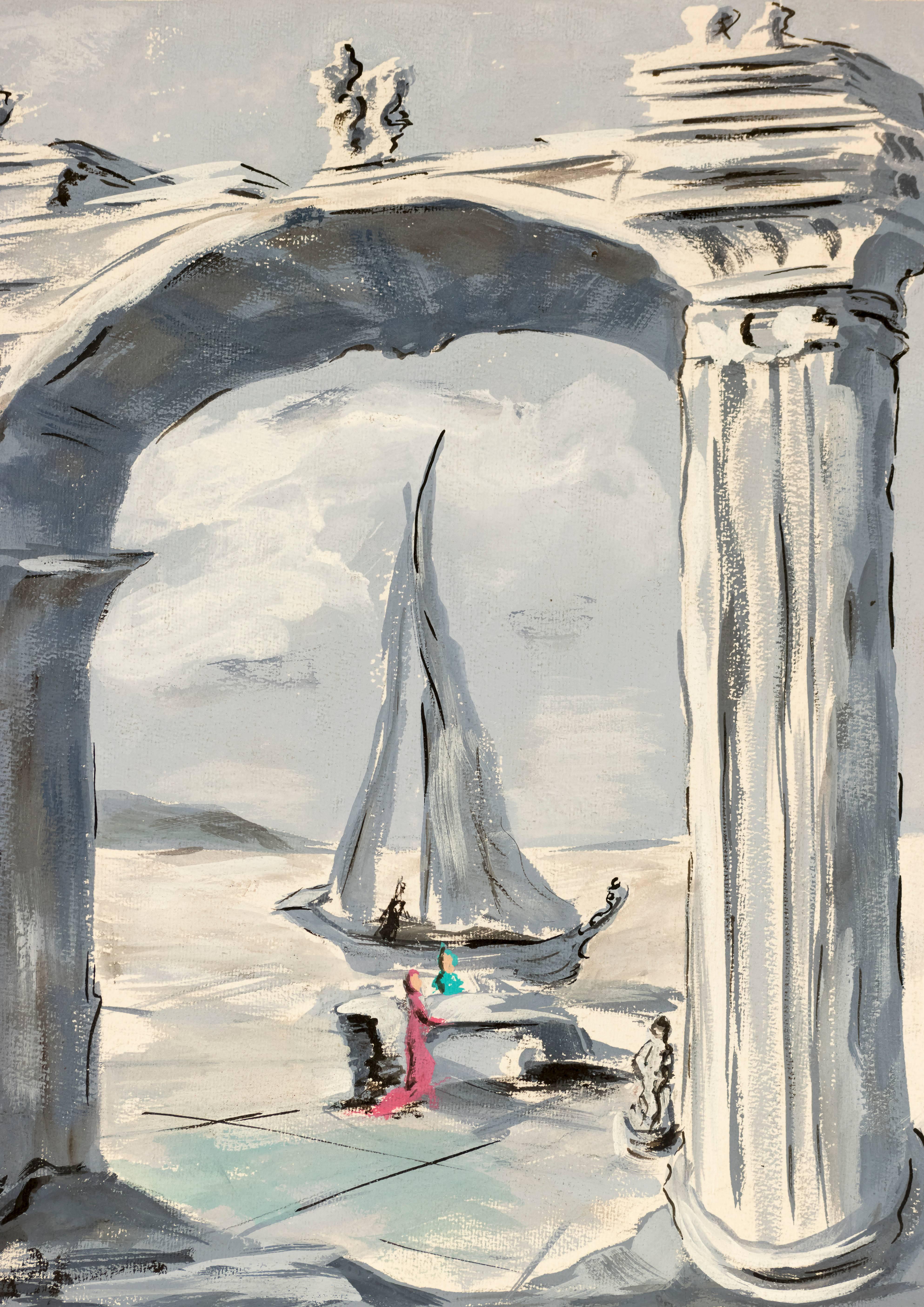 Fantaisie méditerranéenne - Painting de Roderic Montagu