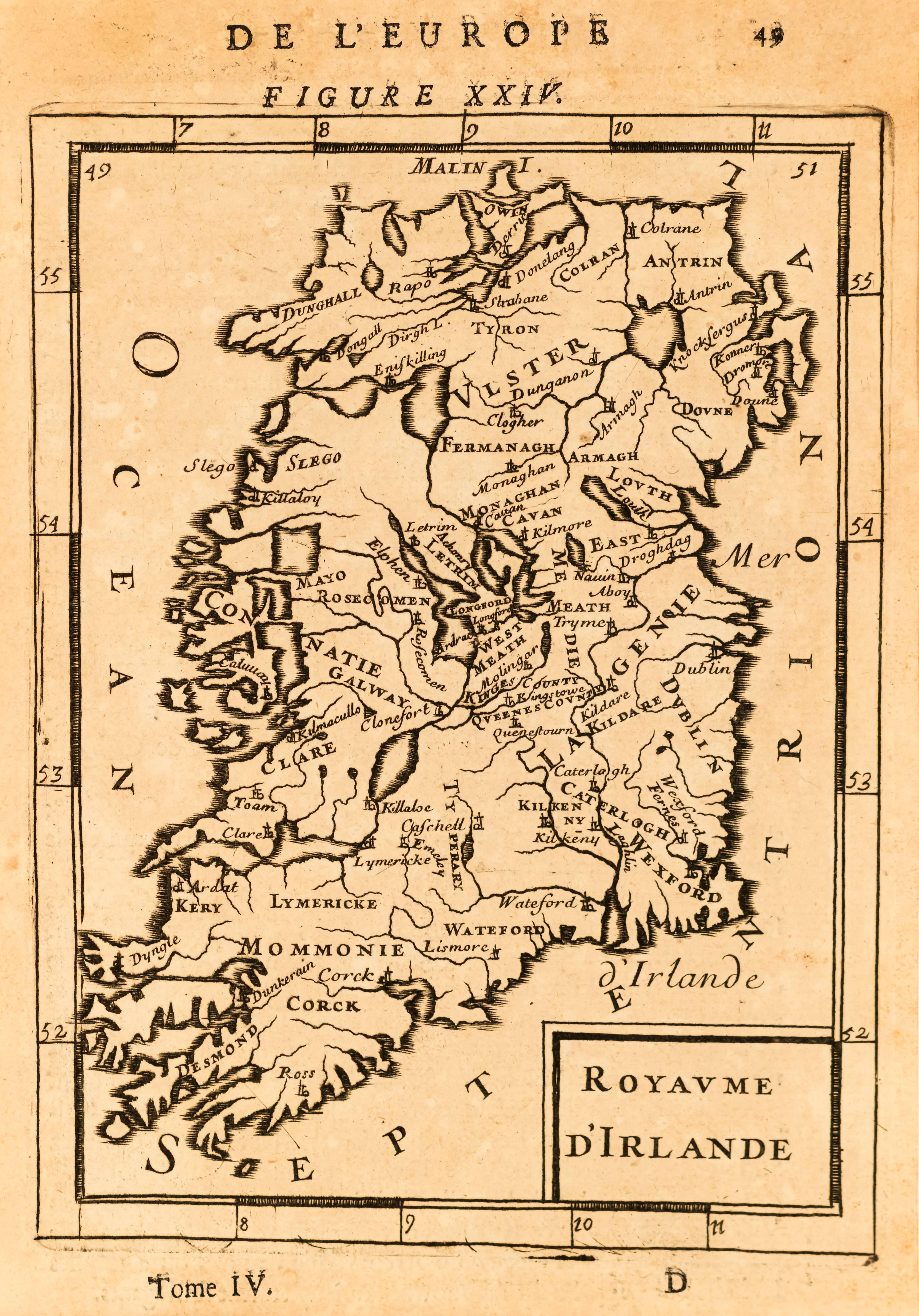 Map of Ireland - Print by Alain Manesson Mallet