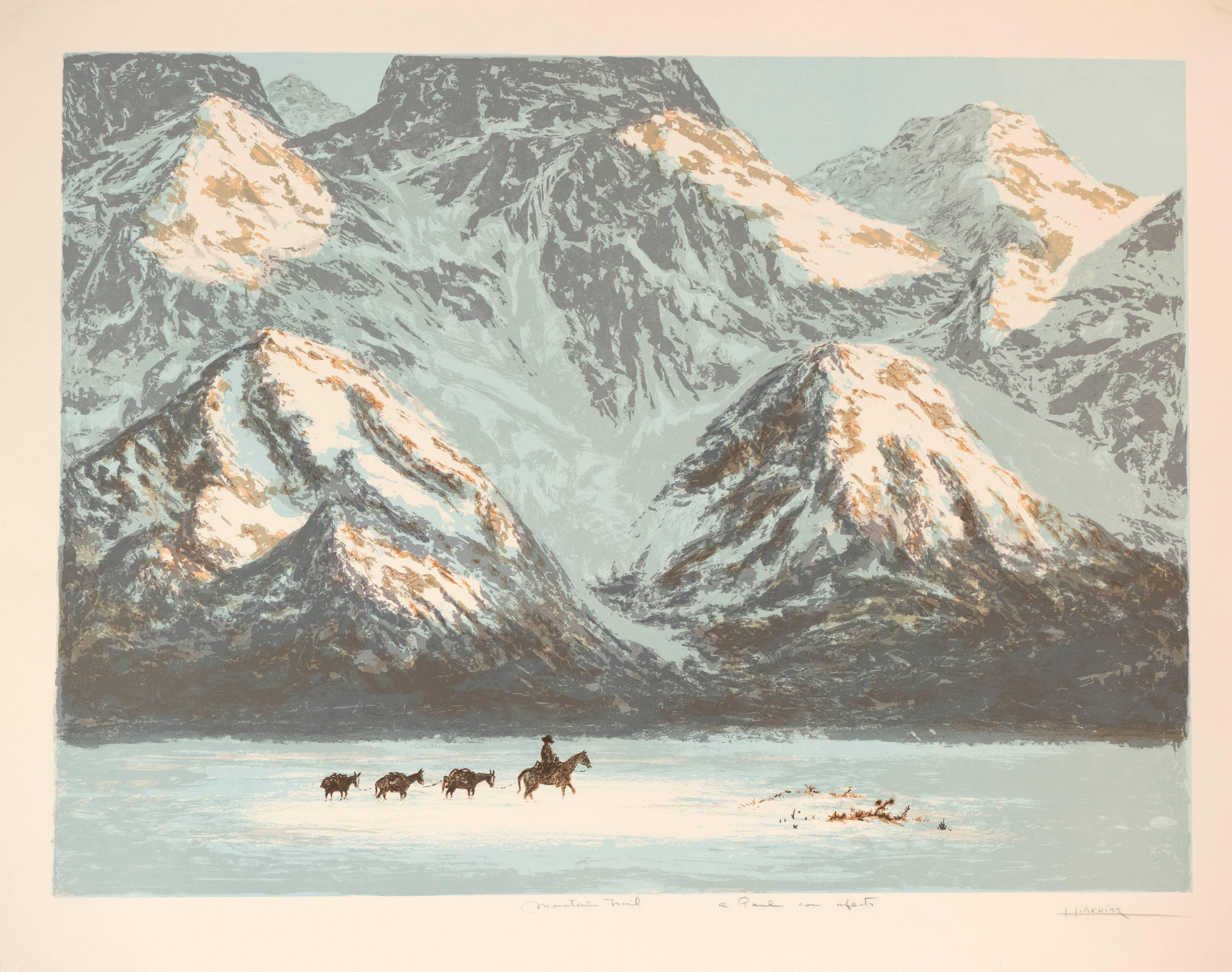 H. Aswing Landscape Print - Mountain Trail 