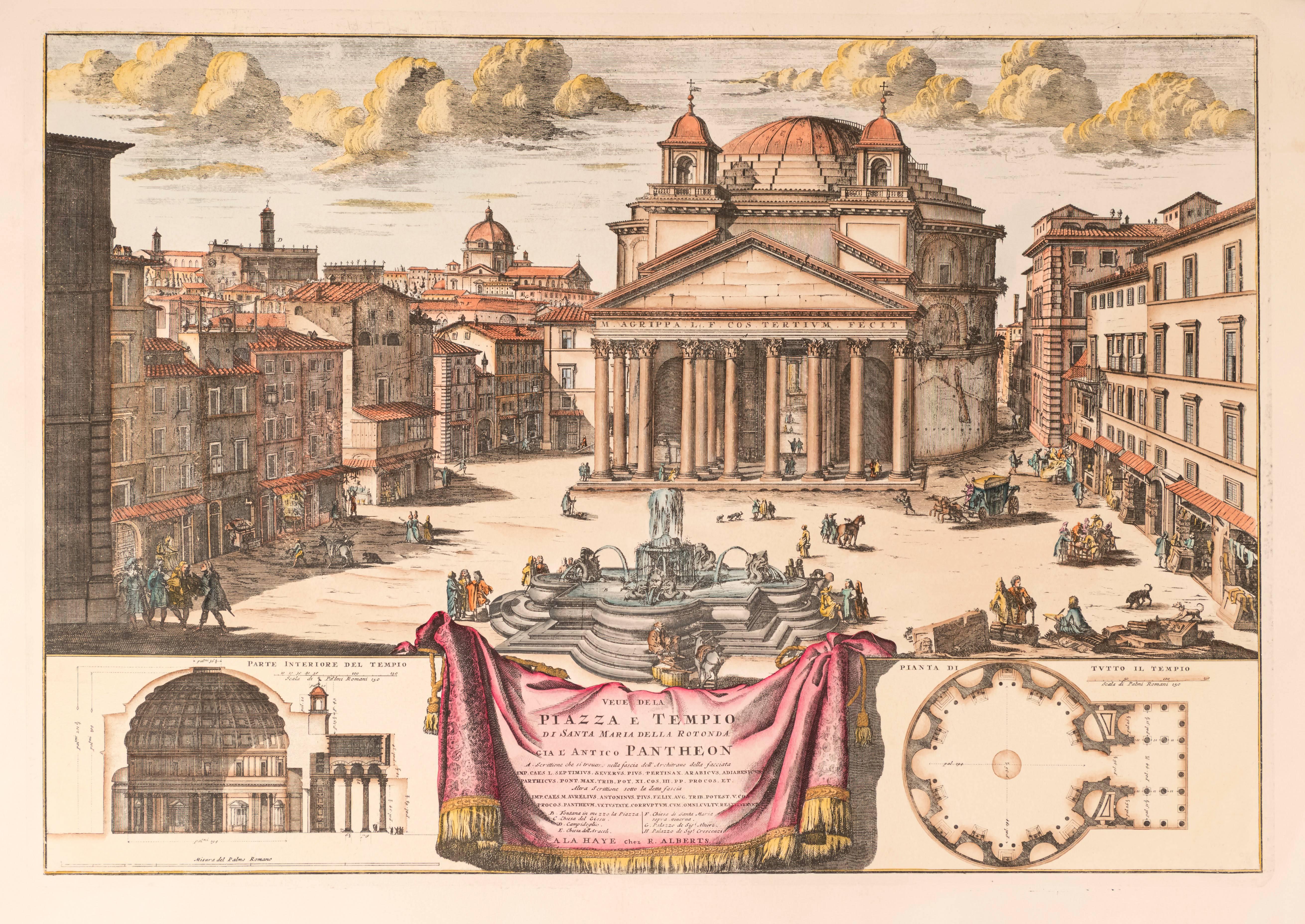 Alessandro Specchi Landscape Print - View the Roman Pantheon