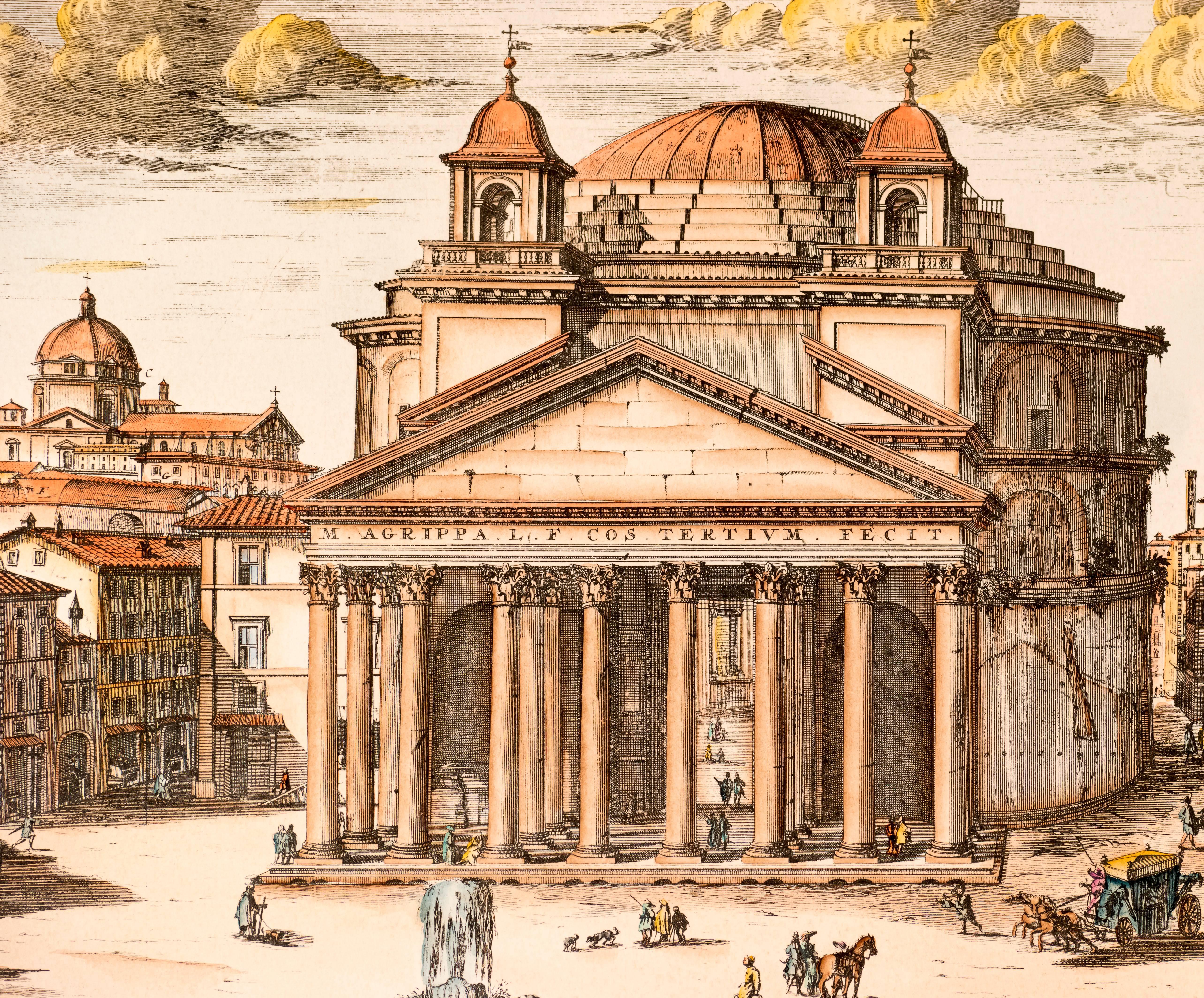 View the Roman Pantheon - Print by Alessandro Specchi
