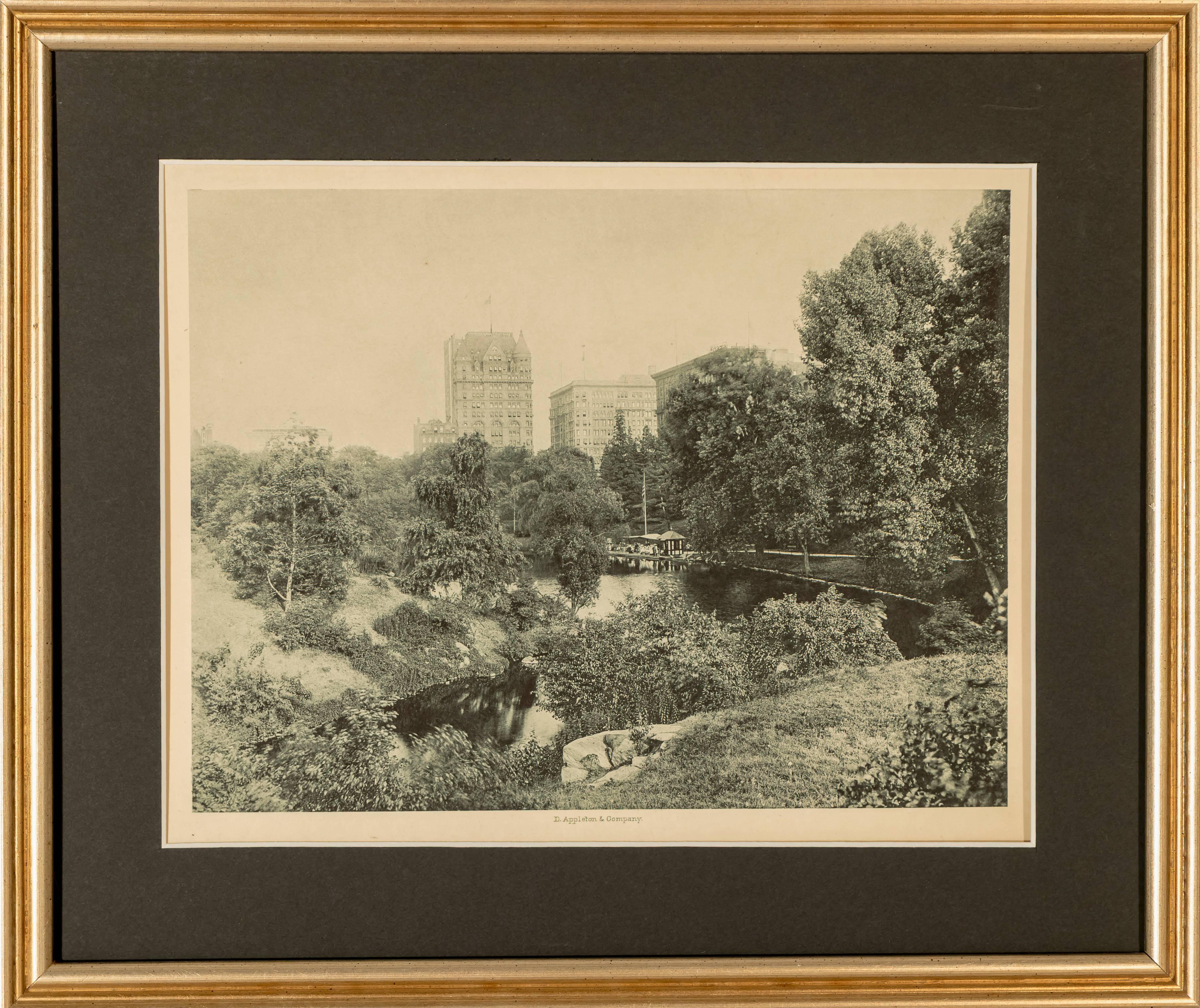 Unknown Landscape Print - Central Park Lake