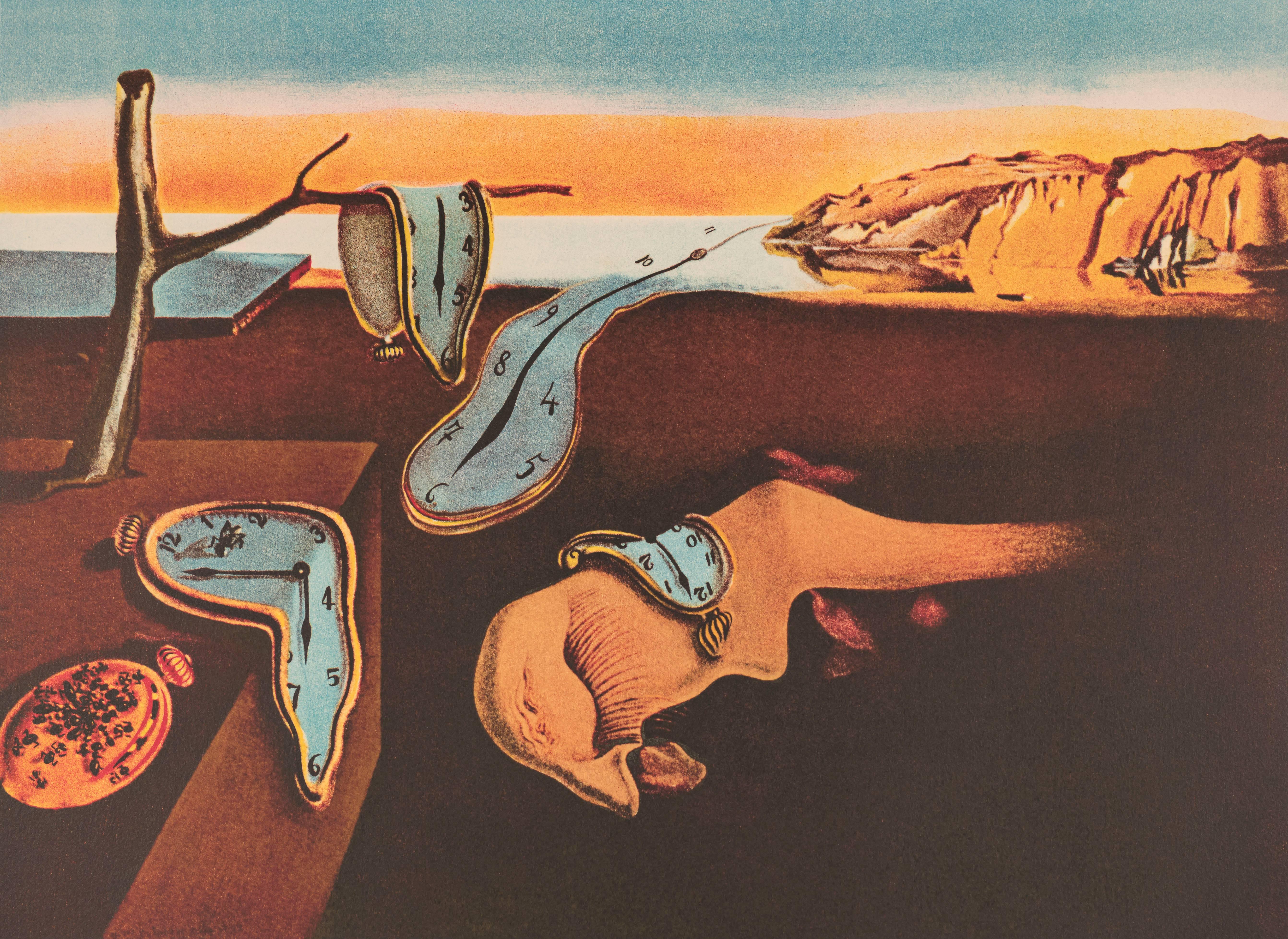 Persistence of Memory - Beige Landscape Print by Salvador Dalí