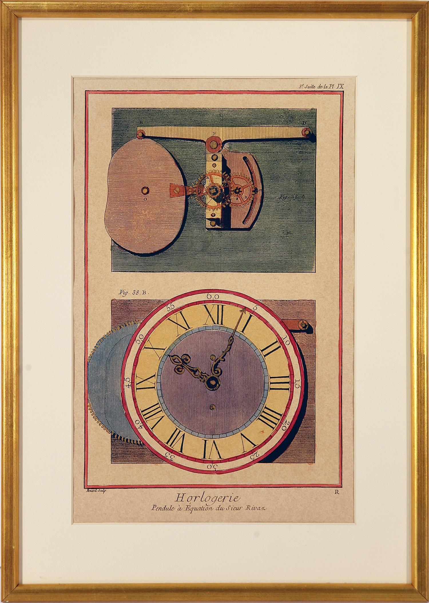 Unknown Figurative Print - Clock with Internal Winding Gear
