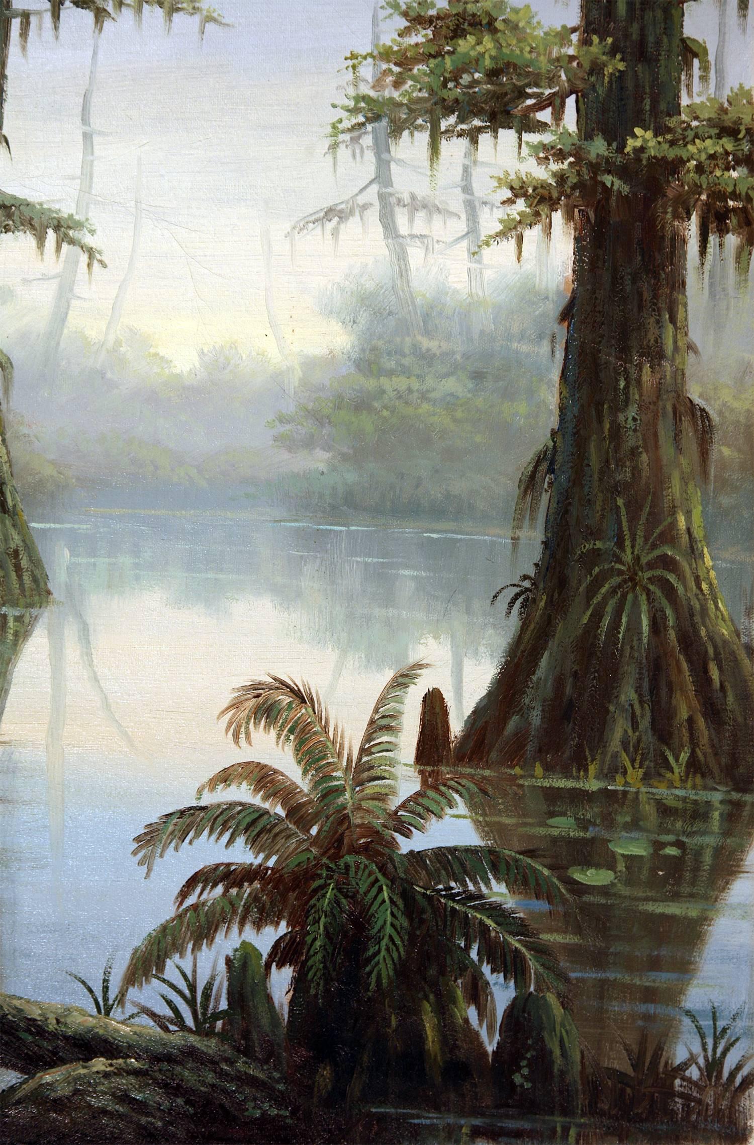 Florida Everglades, Big Cypress National Preserve - Painting by Ronald E. Strois