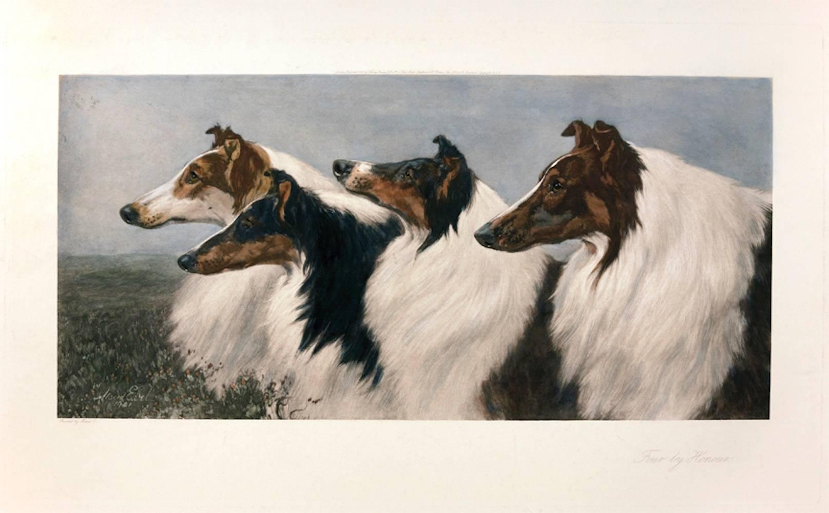 Maud Earl Animal Print - Four Russian Wolfhounds