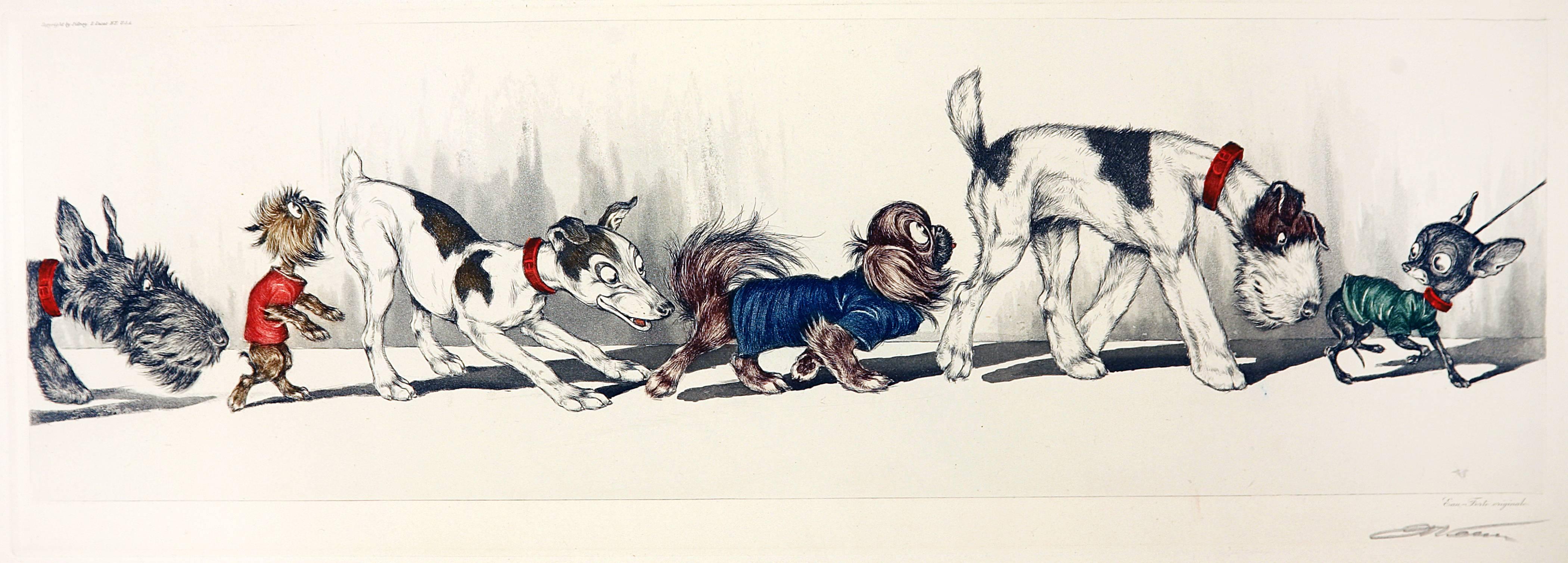 Boris O'Klein Animal Print - Canine Sniff Parade