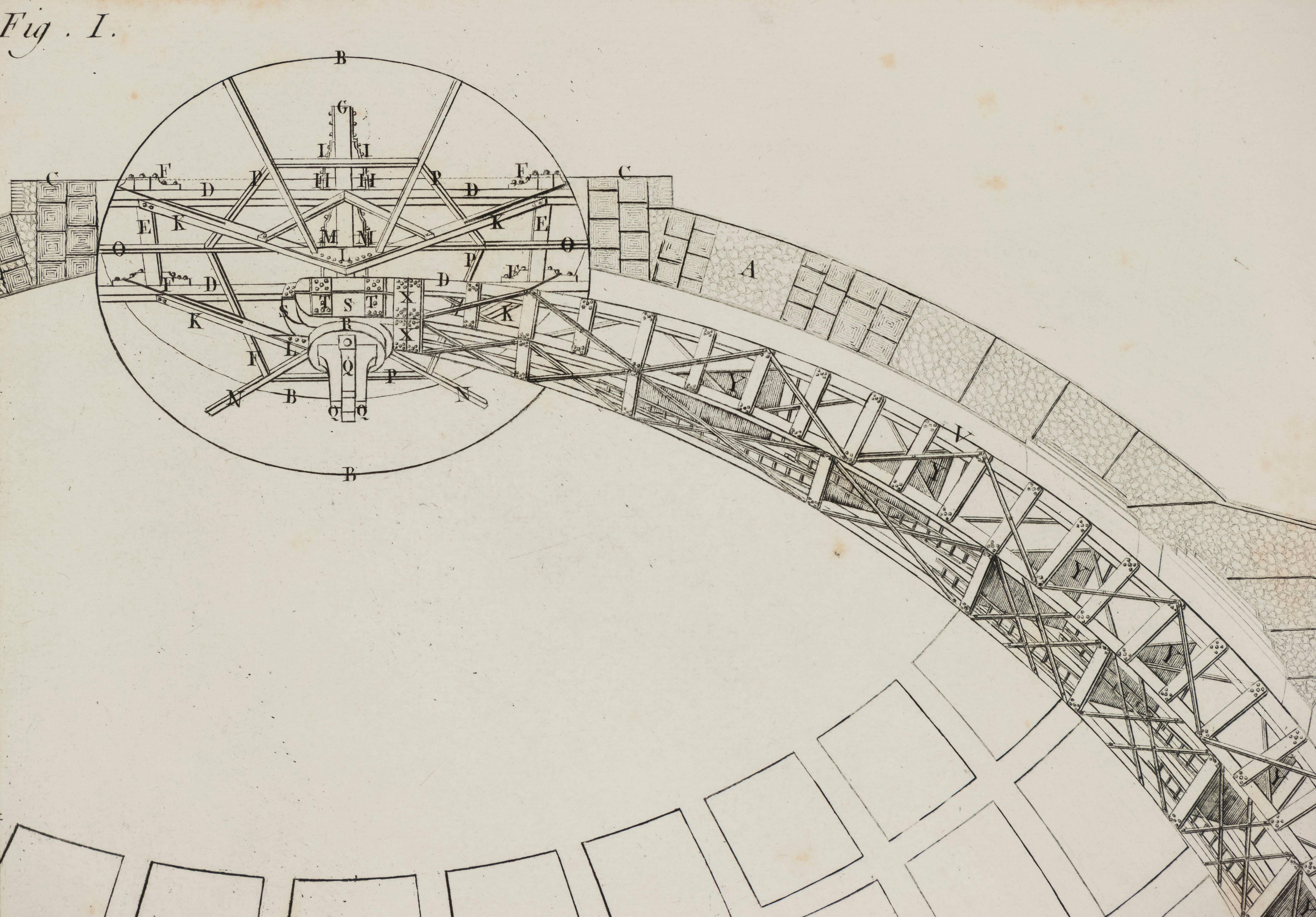 Internal Construction of the Dome of the Pantheon - Print by Giovanni Battista Piranesi