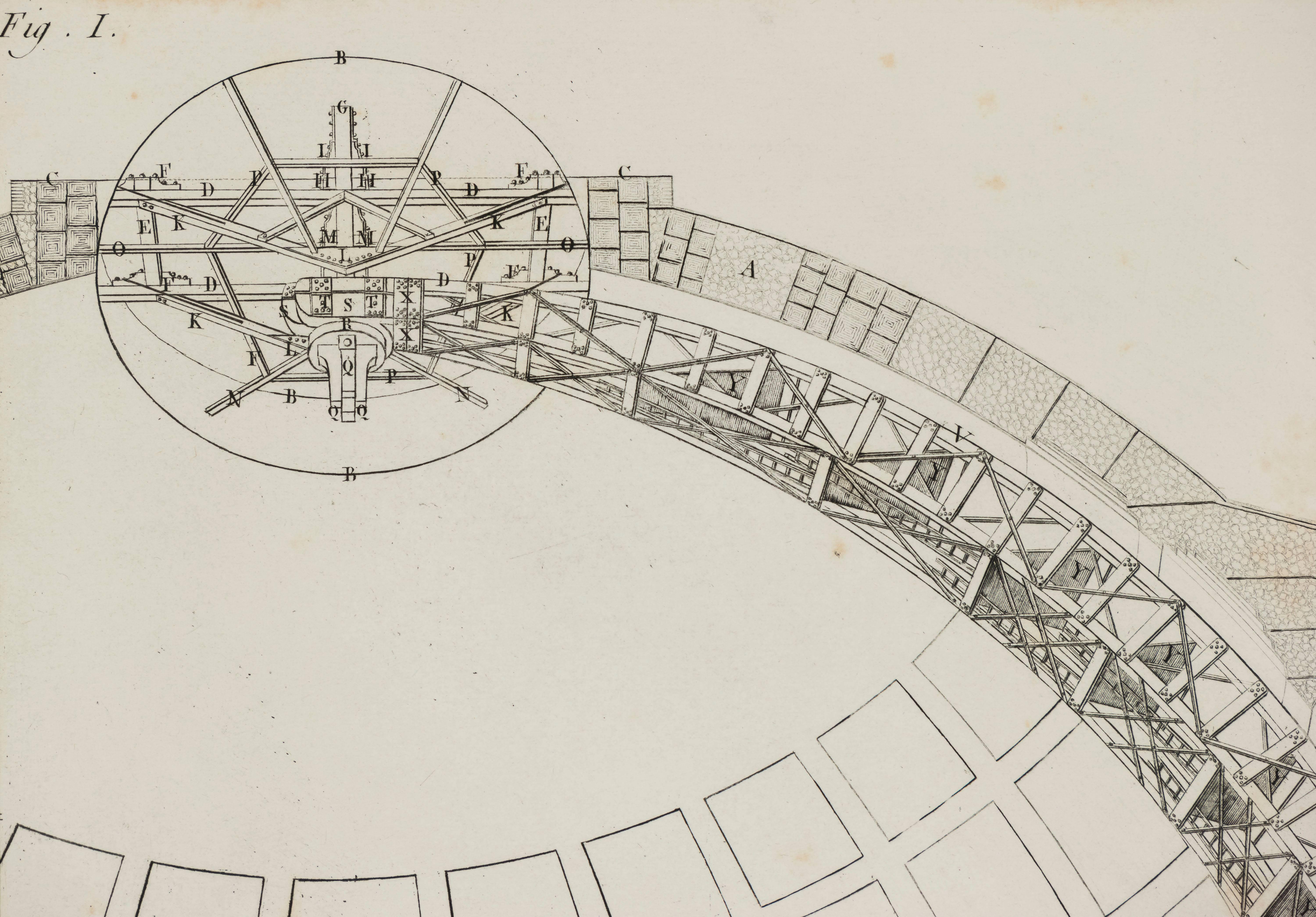 Internal Construction of the Dome of the Pantheon  - Print by Giovanni Battista Piranesi