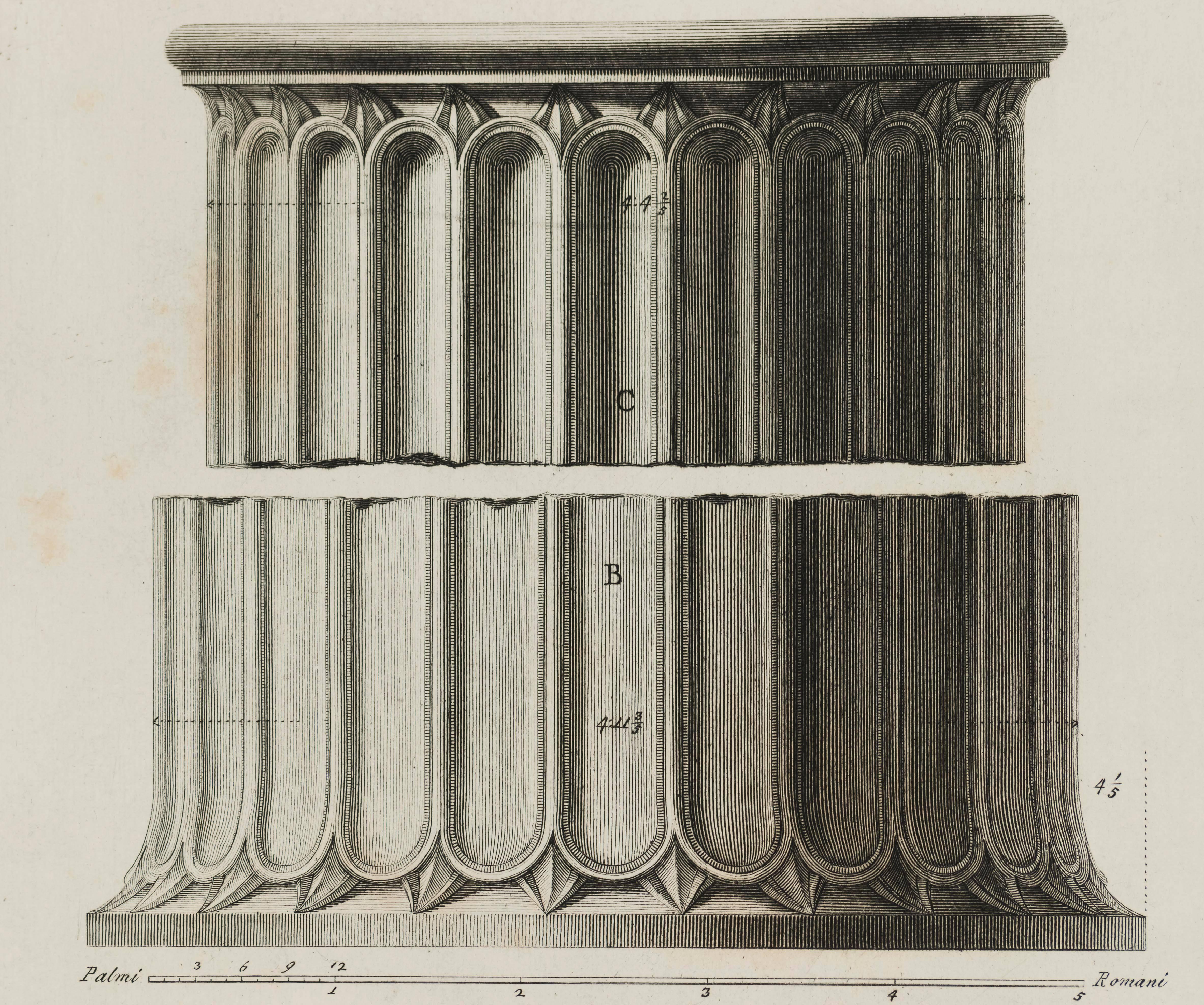 Doric Columns of the Pantheon in Rome - Print by Giovanni Battista Piranesi