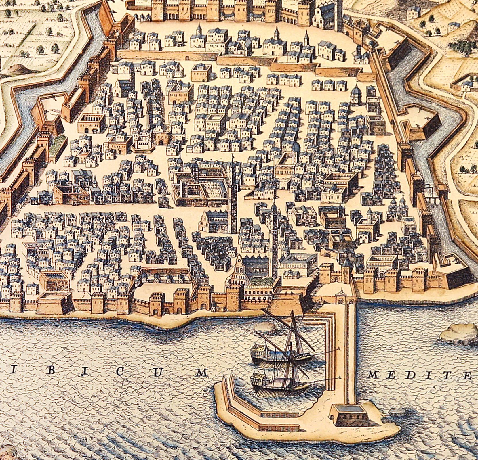 17th Century Map of Algiers - Print by Unknown