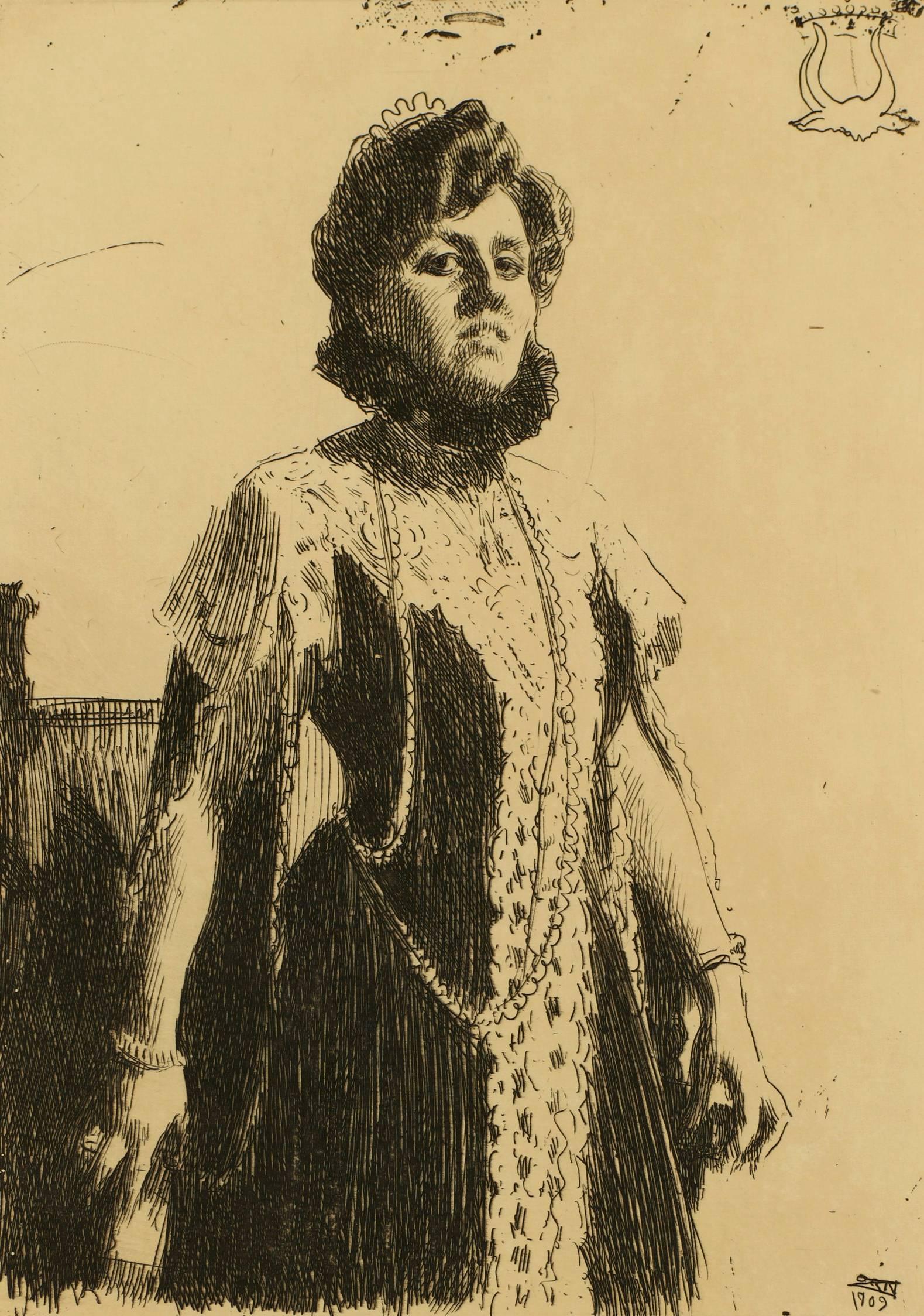 Portrait of Miss Oxenstierna - Print by Anders Zorn