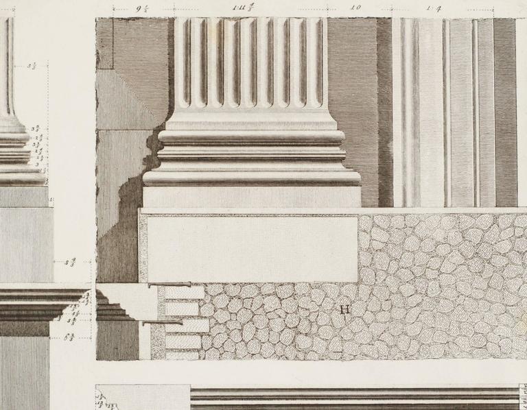 Architectural Elements of the Interior of the Pantheon in Rome - Realist Print by Giovanni Battista Piranesi