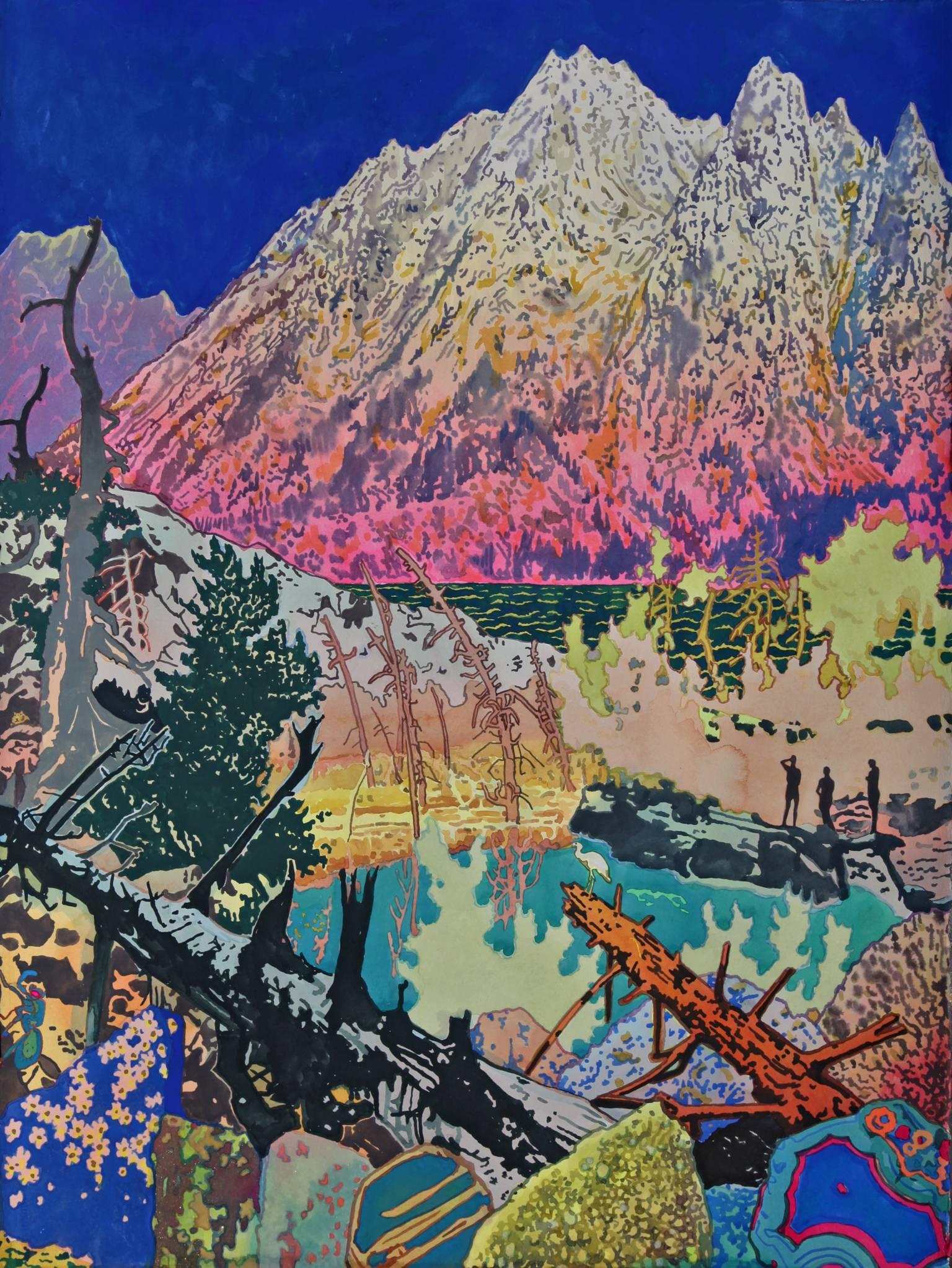 Aaron Morse Landscape Art - Mount St. John (color variant)