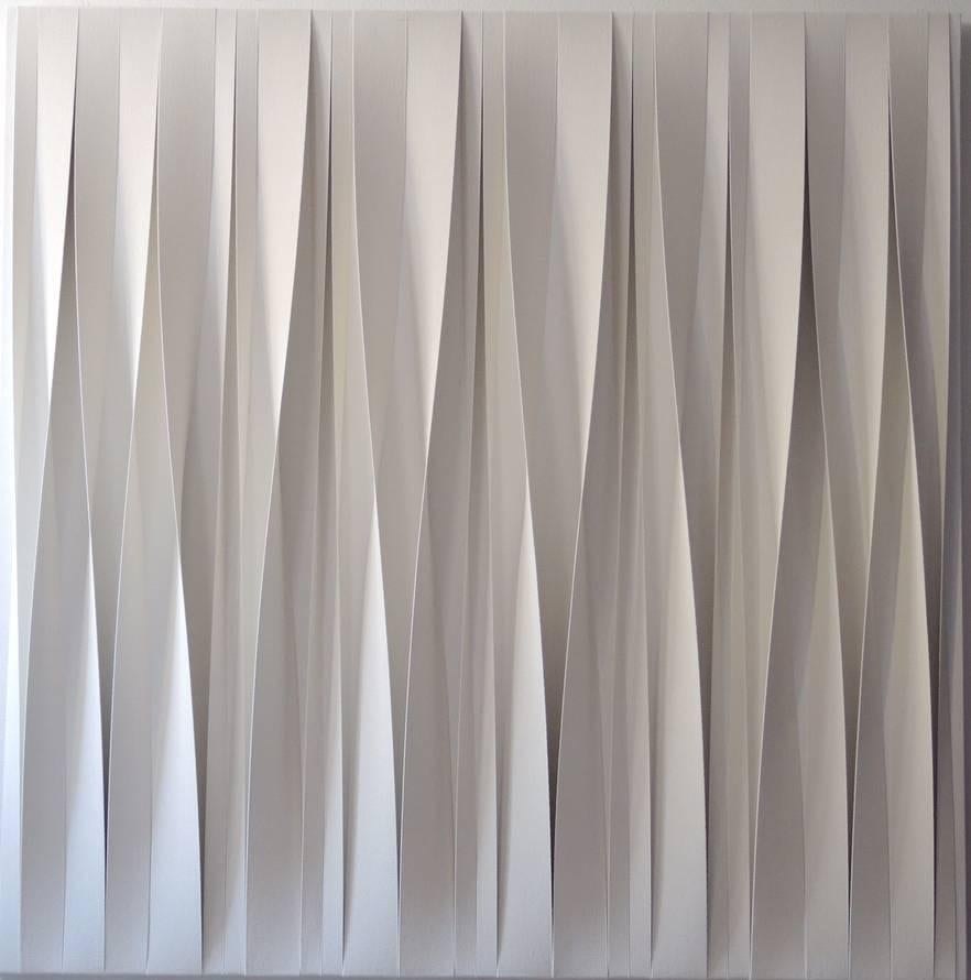 Pino Manos Abstract Painting - Sincronico Bianco Luce