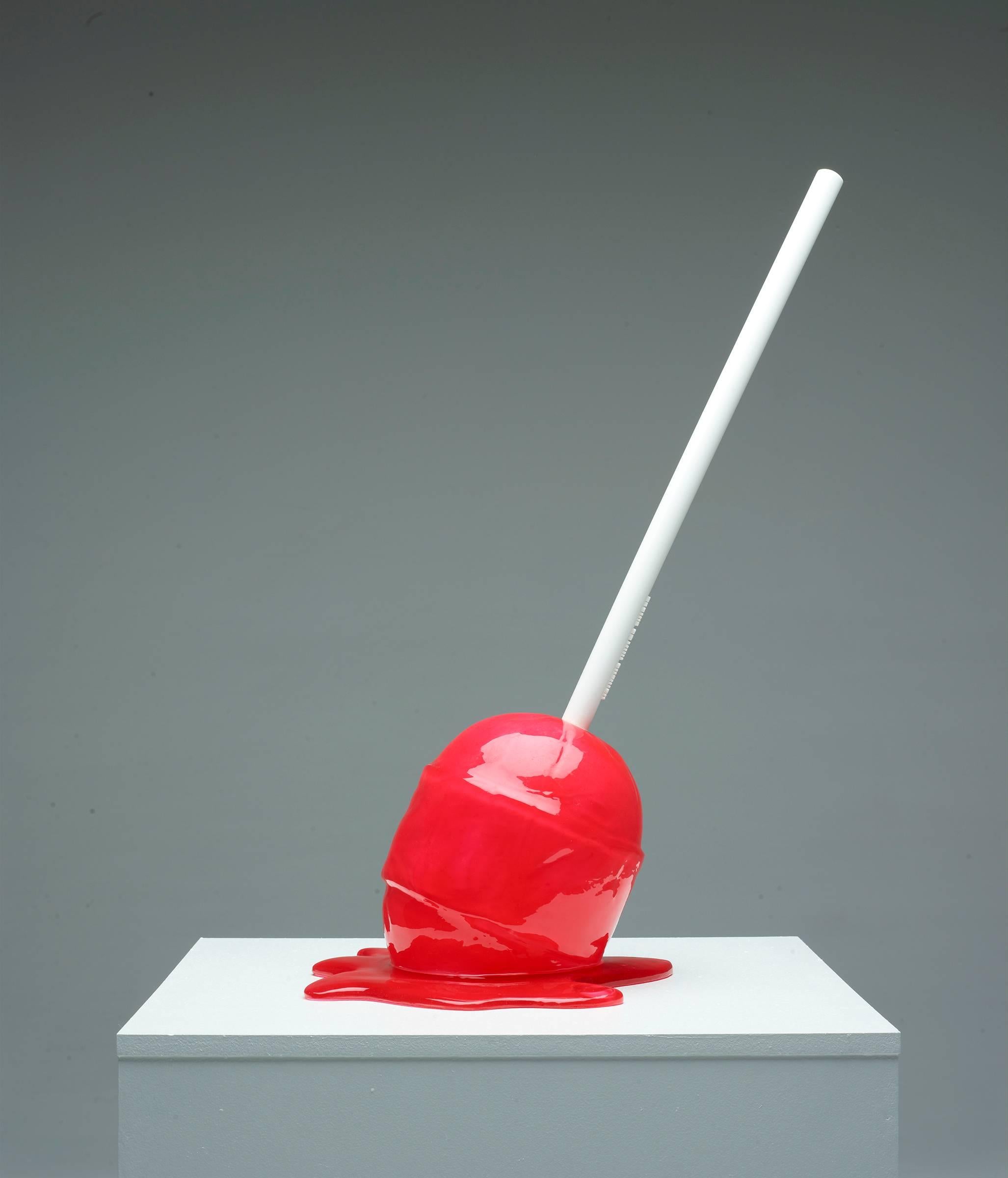 Desire Obtain Cherish Abstract Sculpture - Cherry Meltdown - Medium