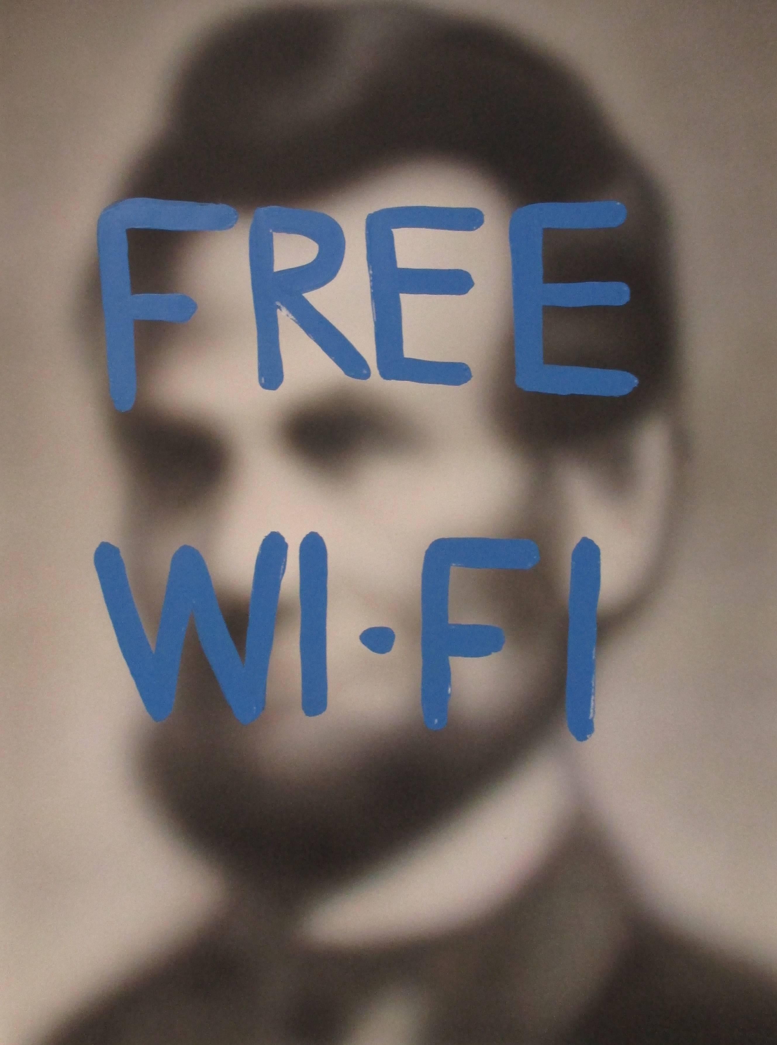Eugenio Merino Abstract Print - Free Wi-Fi