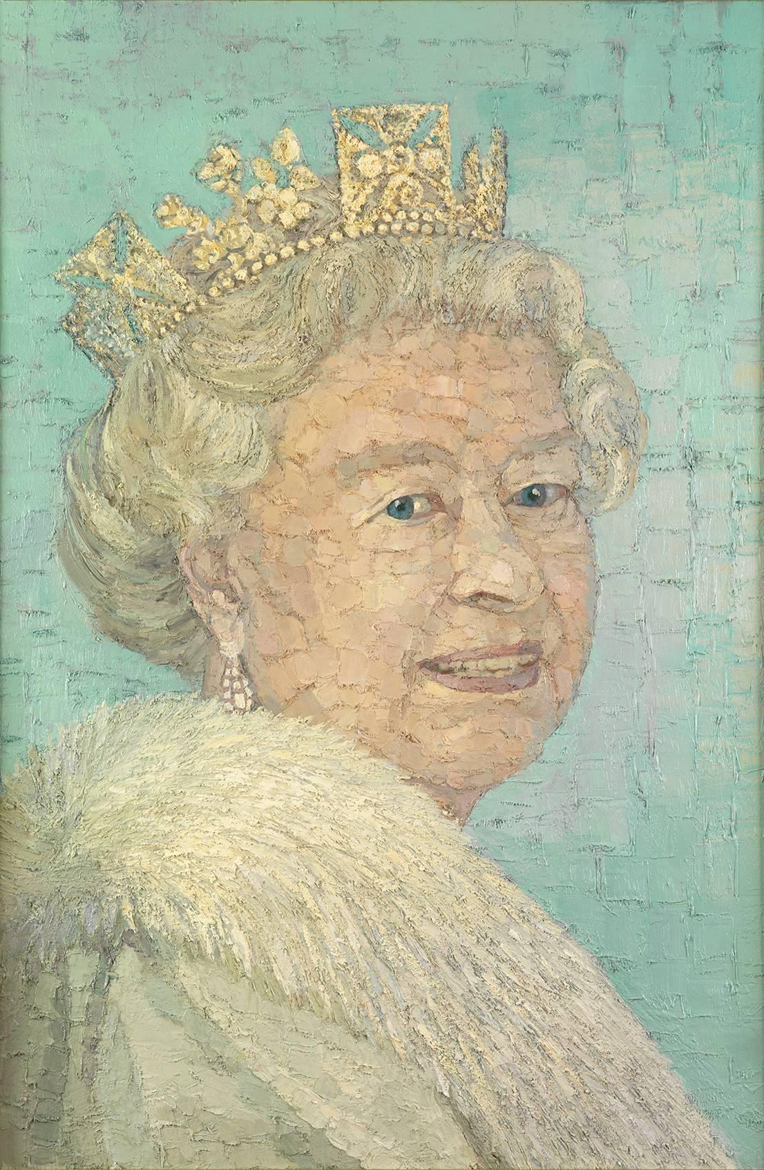 Pip Todd Warmoth Portrait Painting - Queen Elizabeth II, 2017
