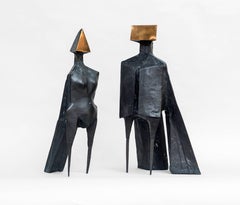 Maquette V, Two Winged Figures