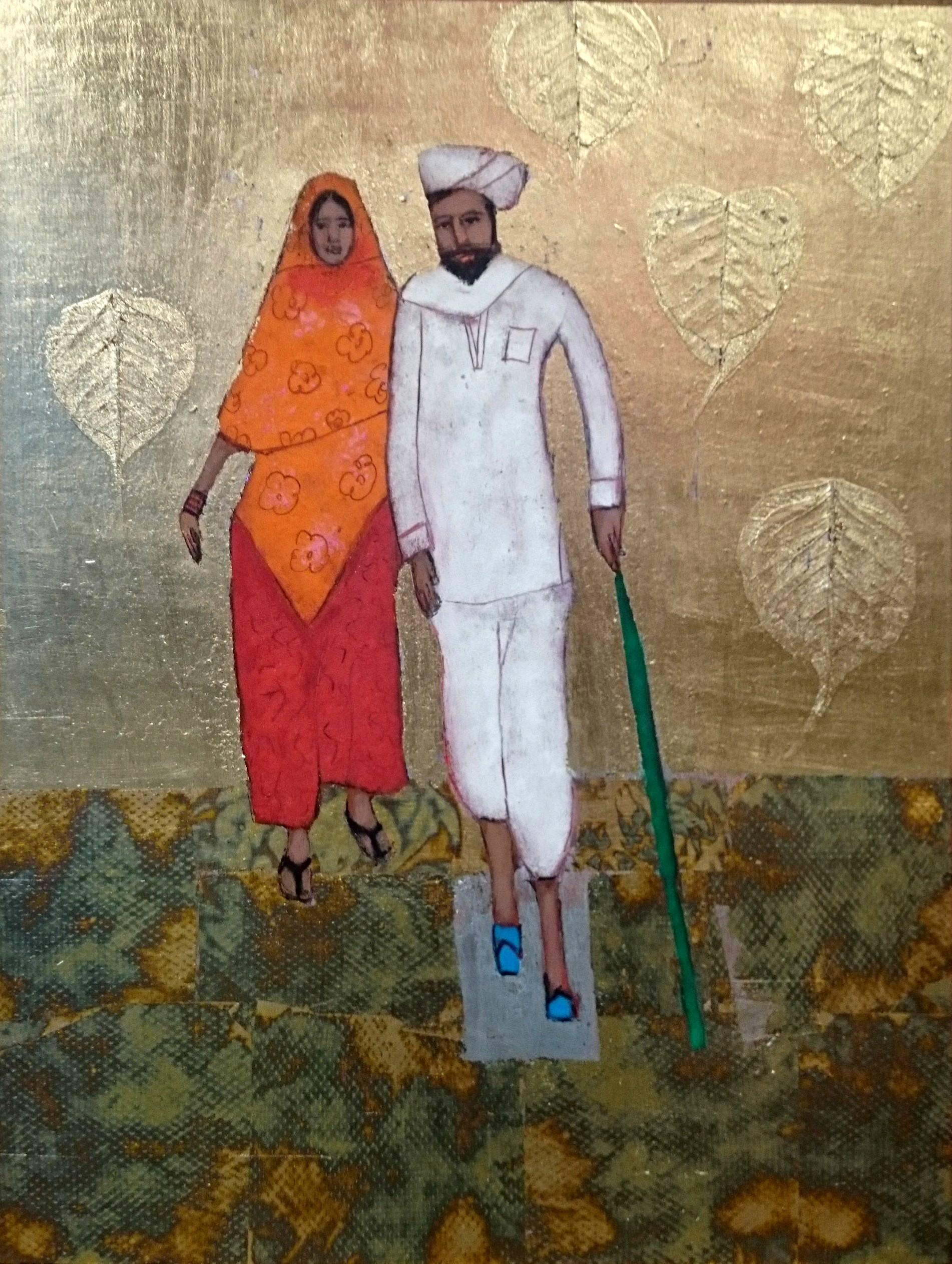 Susan Jayne Hocking Figurative Painting - Indian Couple