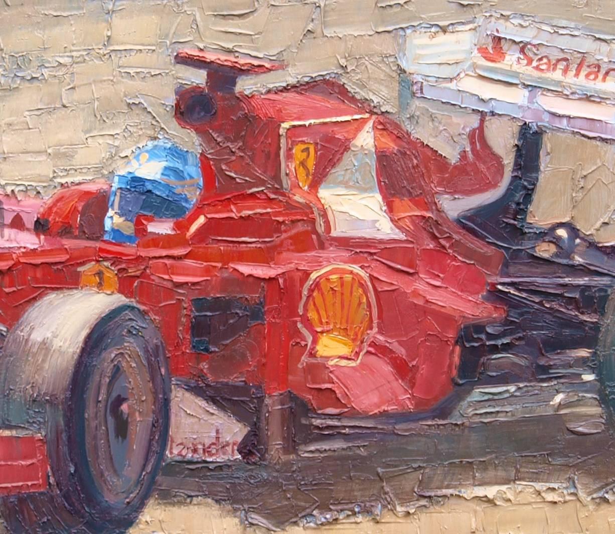 Ferrari Hits the Sun - Painting by Pip Todd Warmoth