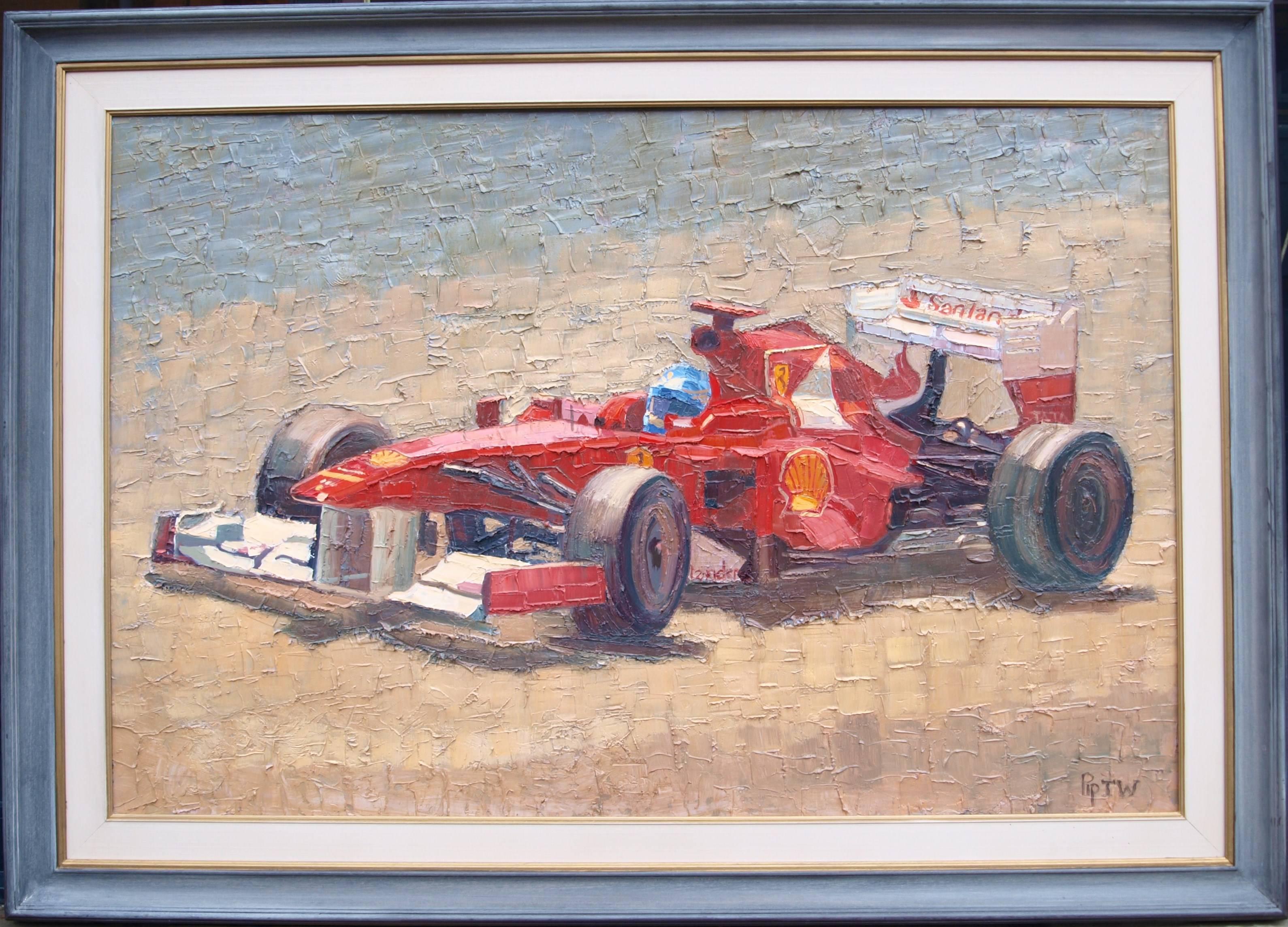 Ferrari Hits the Sun - Naturalistic Painting by Pip Todd Warmoth