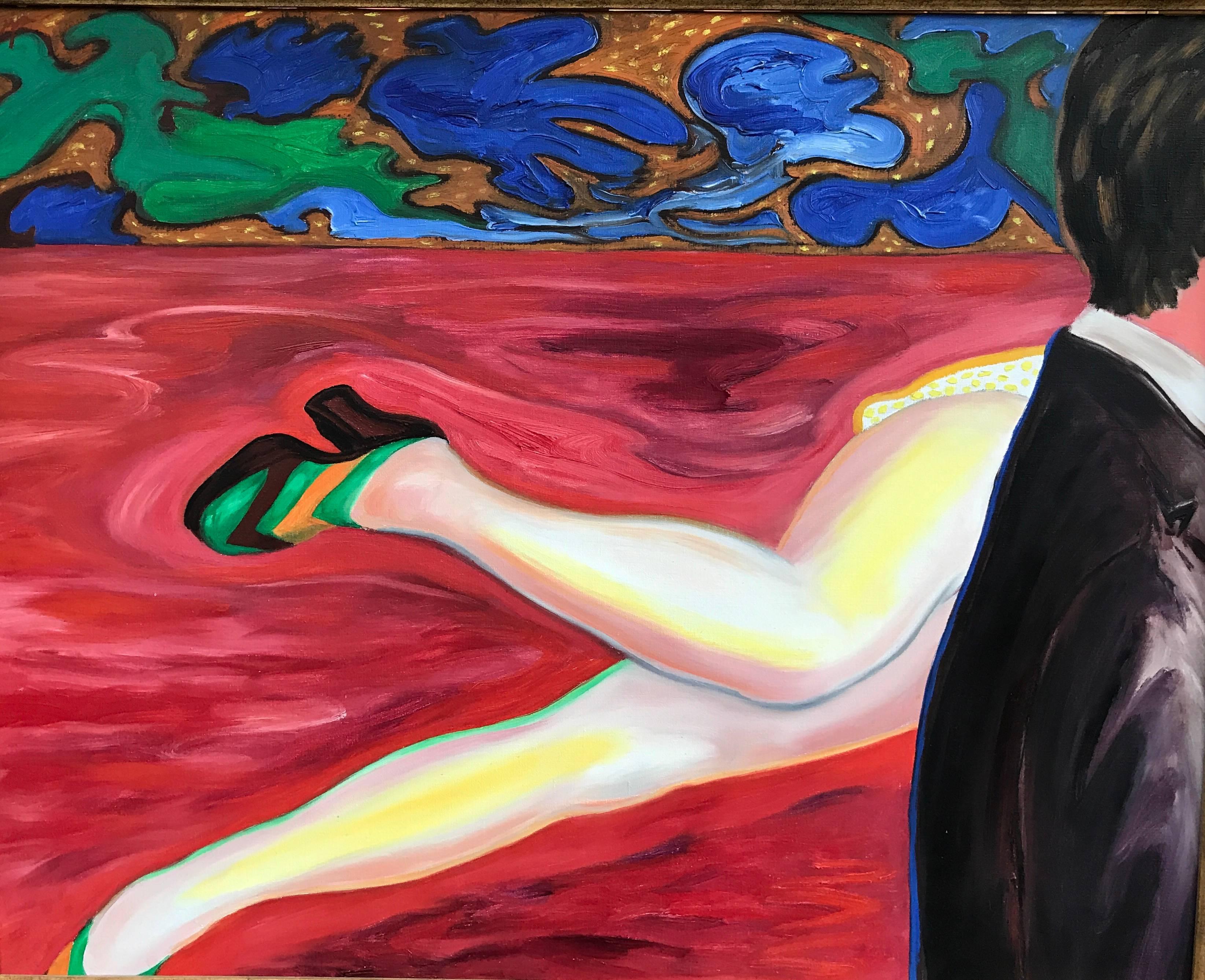 Yvan Theys Figurative Painting - "Dijenvrijheid"/  "Thighs freedom"