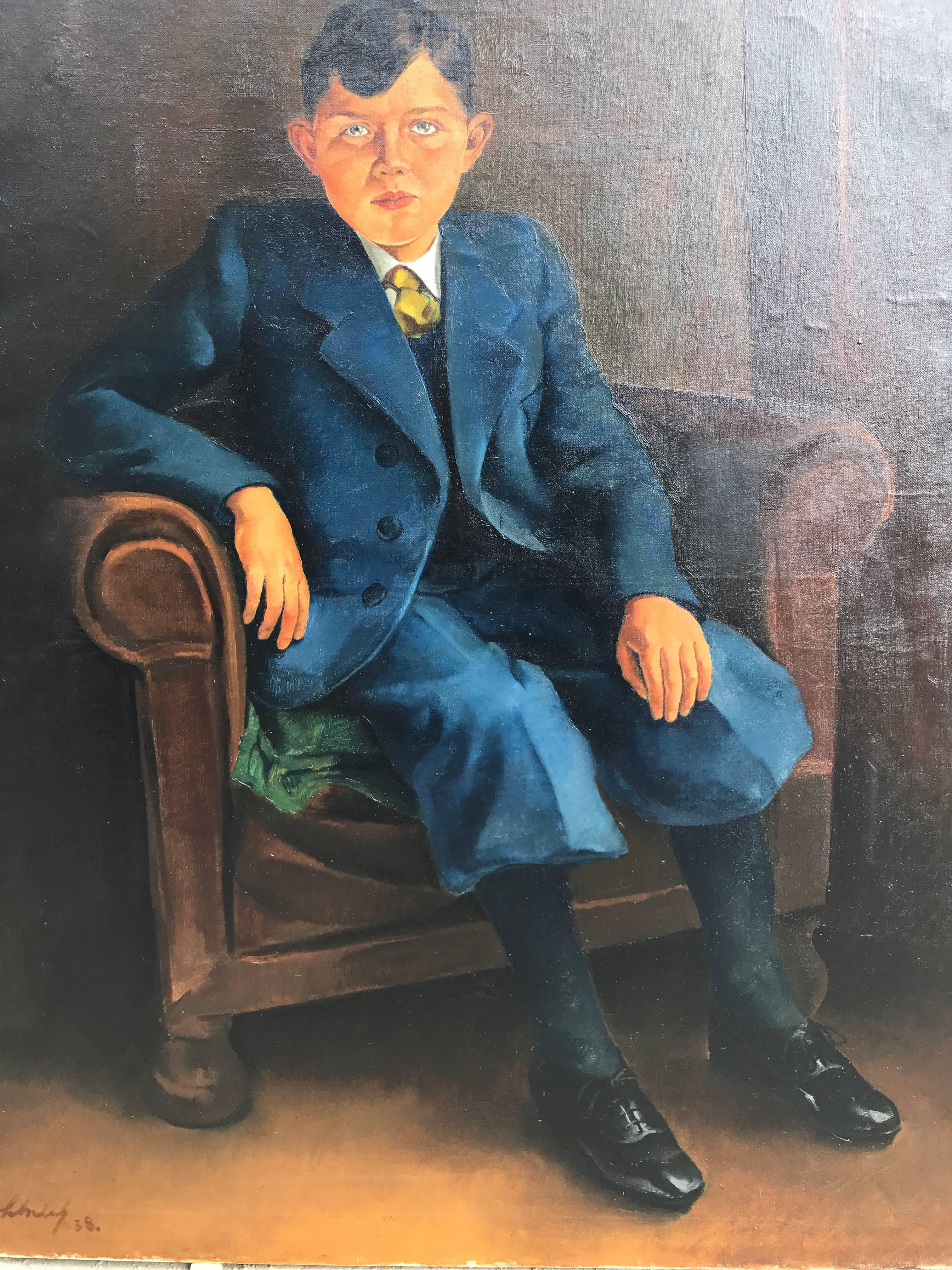 Maurice Schelck Figurative Painting - portrait