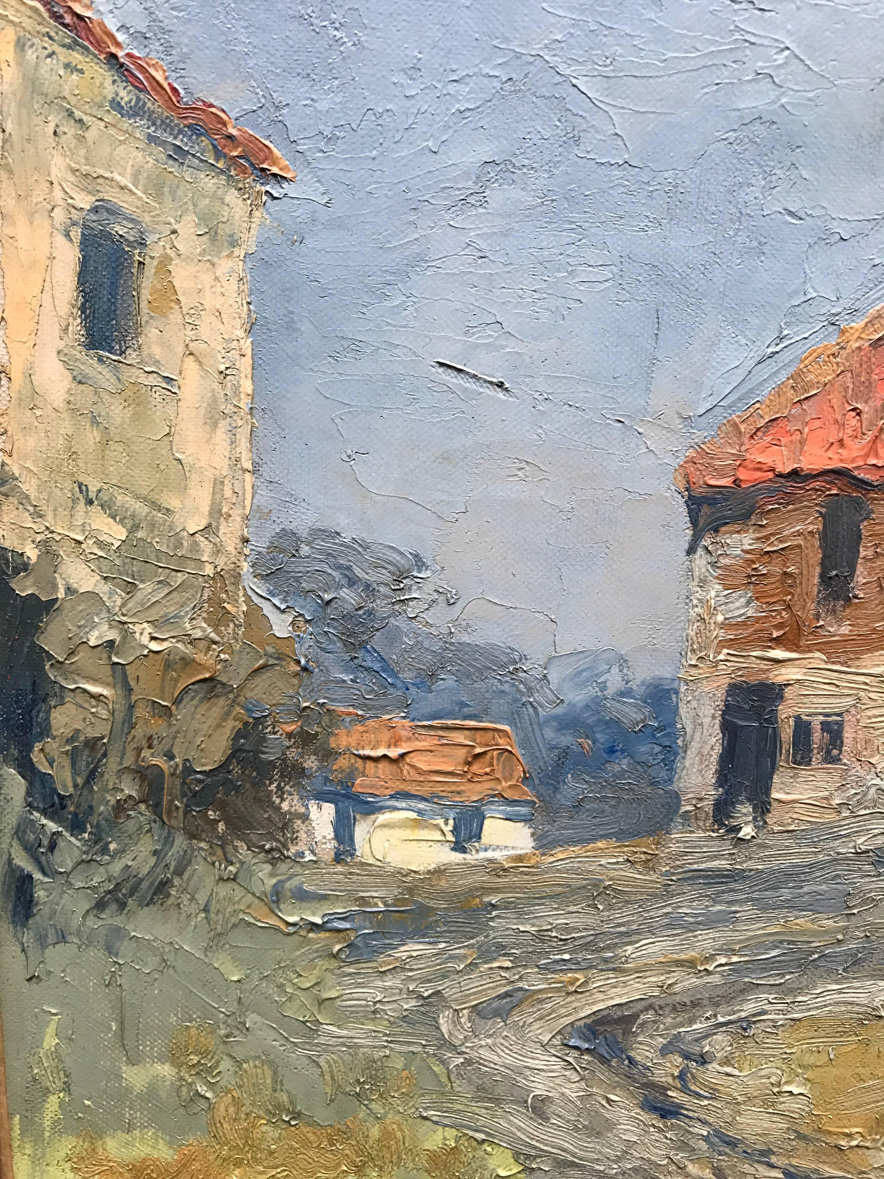 Landscape - Post-Impressionist Painting by Willem Delsaux